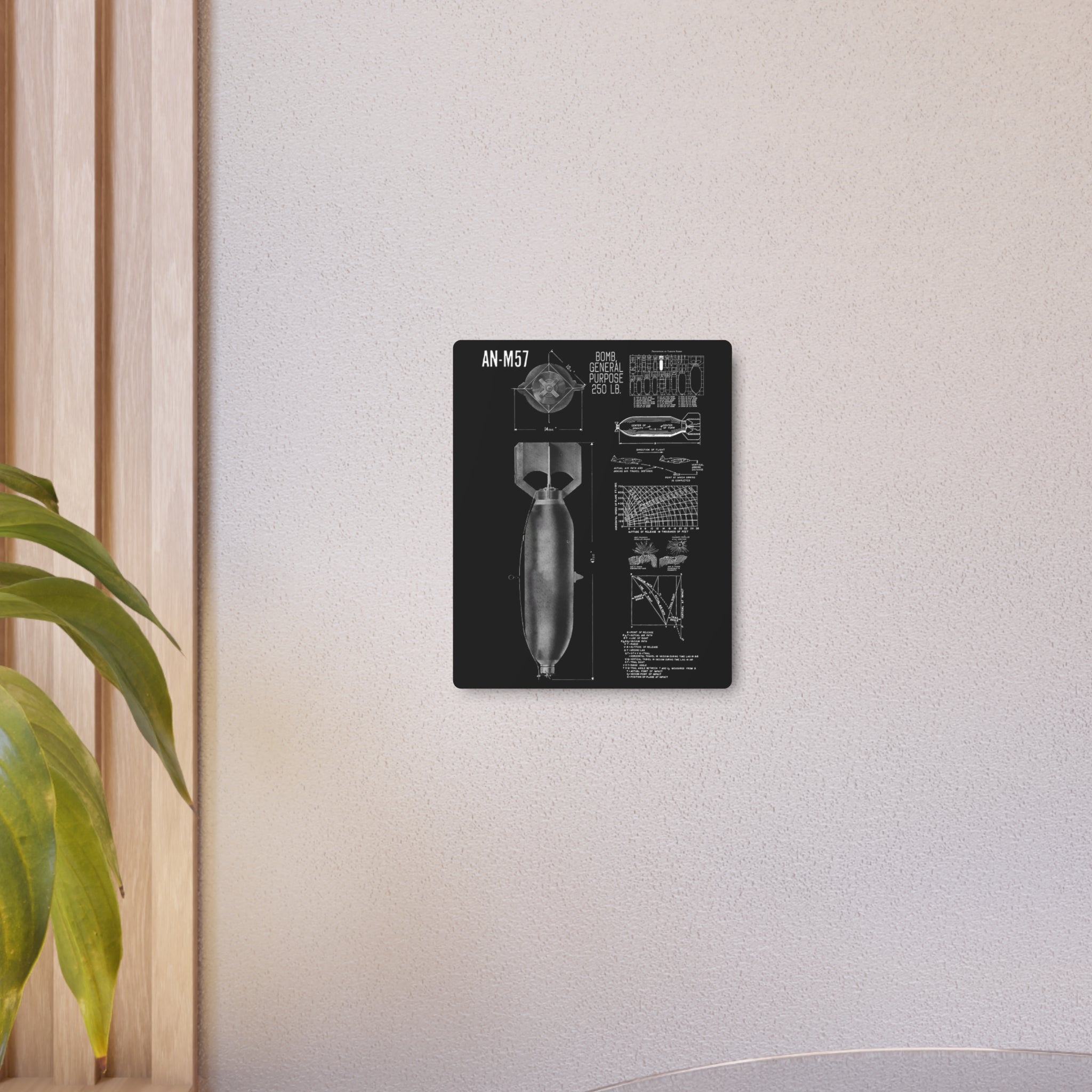 Metal Poster | An-M57 250 lb General Purpose Bomb