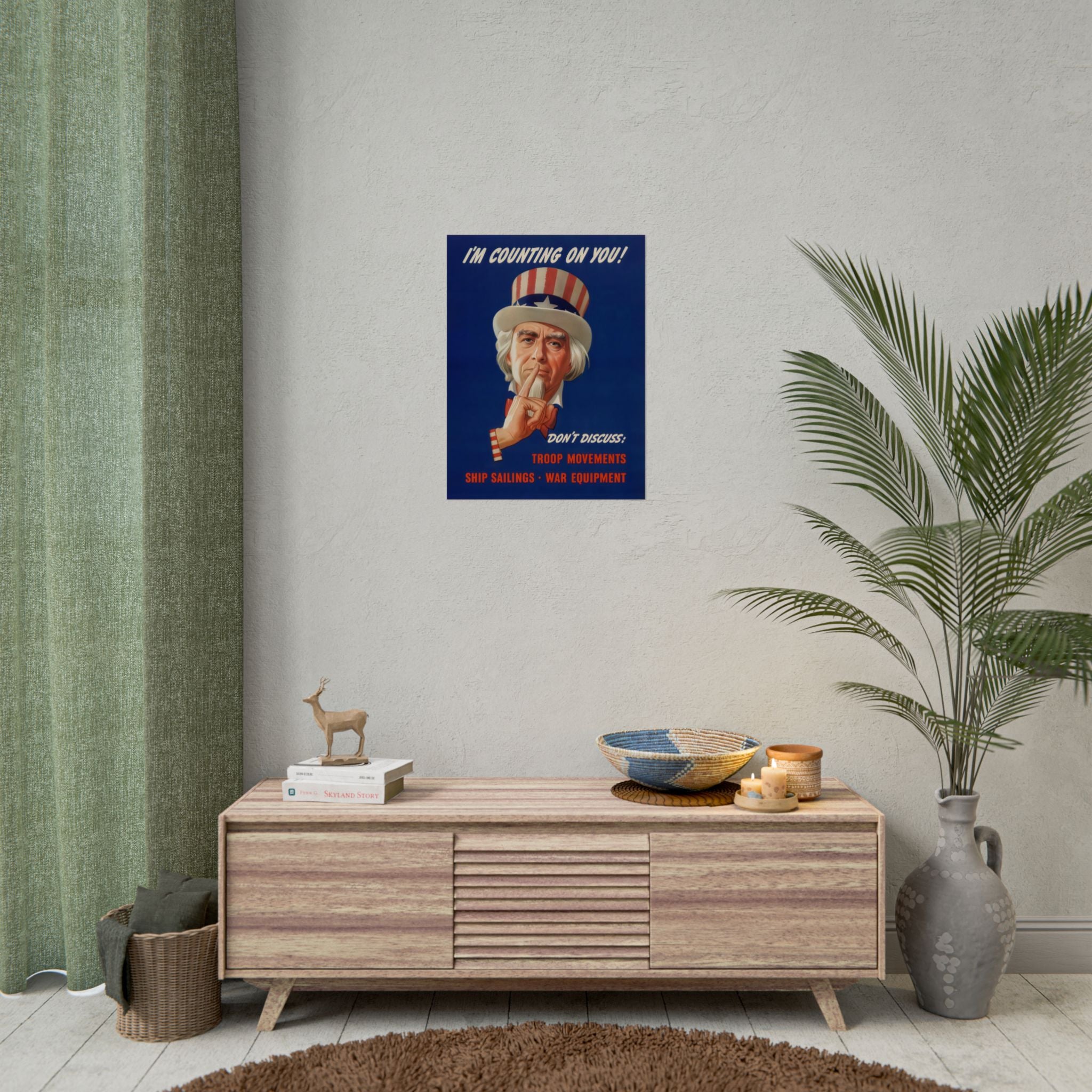 Vintage Glossy Poster | WW2 "Uncle Sam" Propaganda Poster