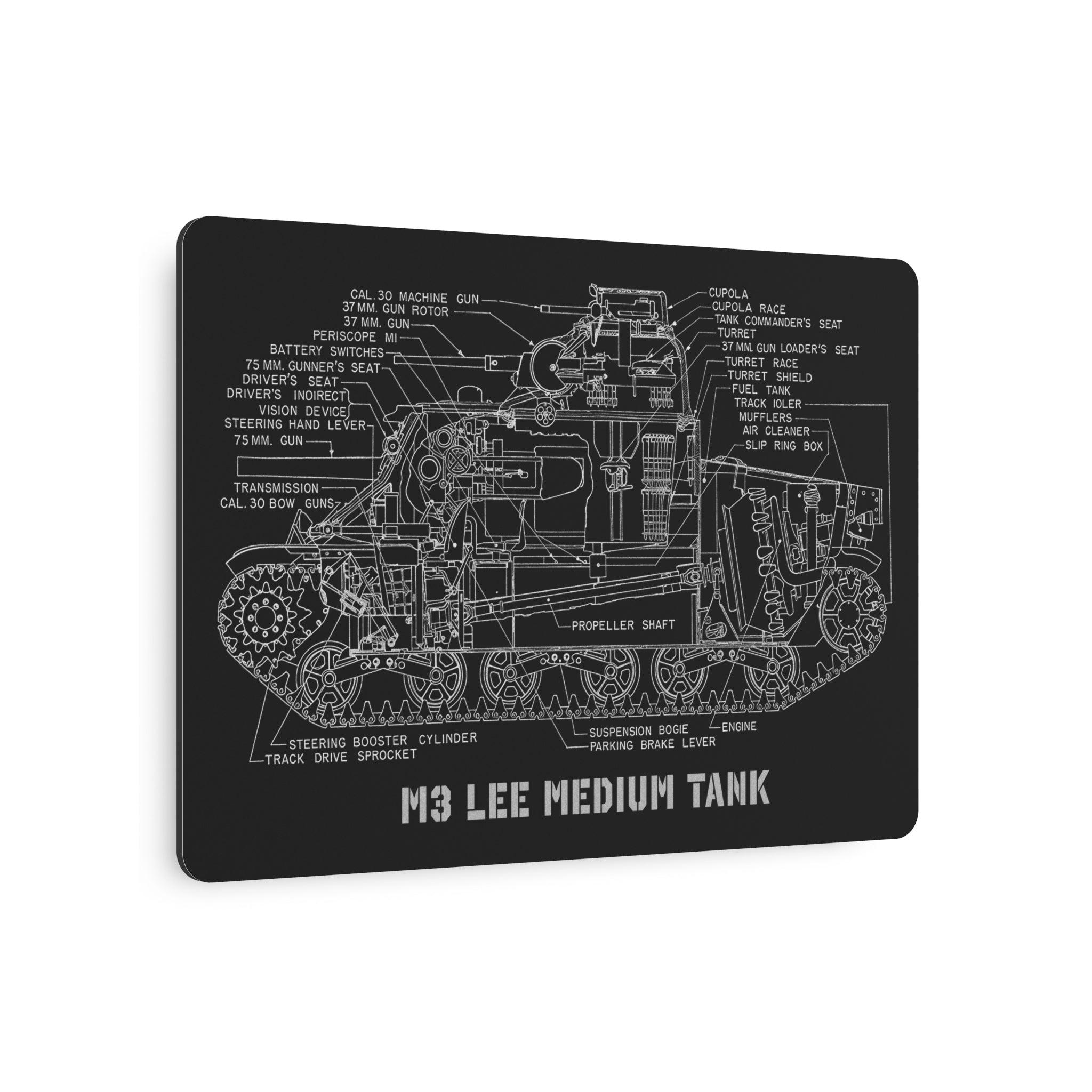 Metal Poster | M3 Lee Tank Cutaway