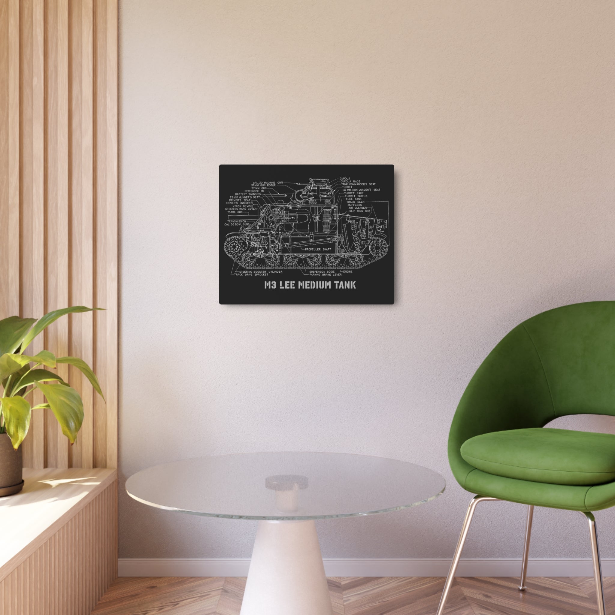 Metal Poster | M3 Lee Tank Cutaway