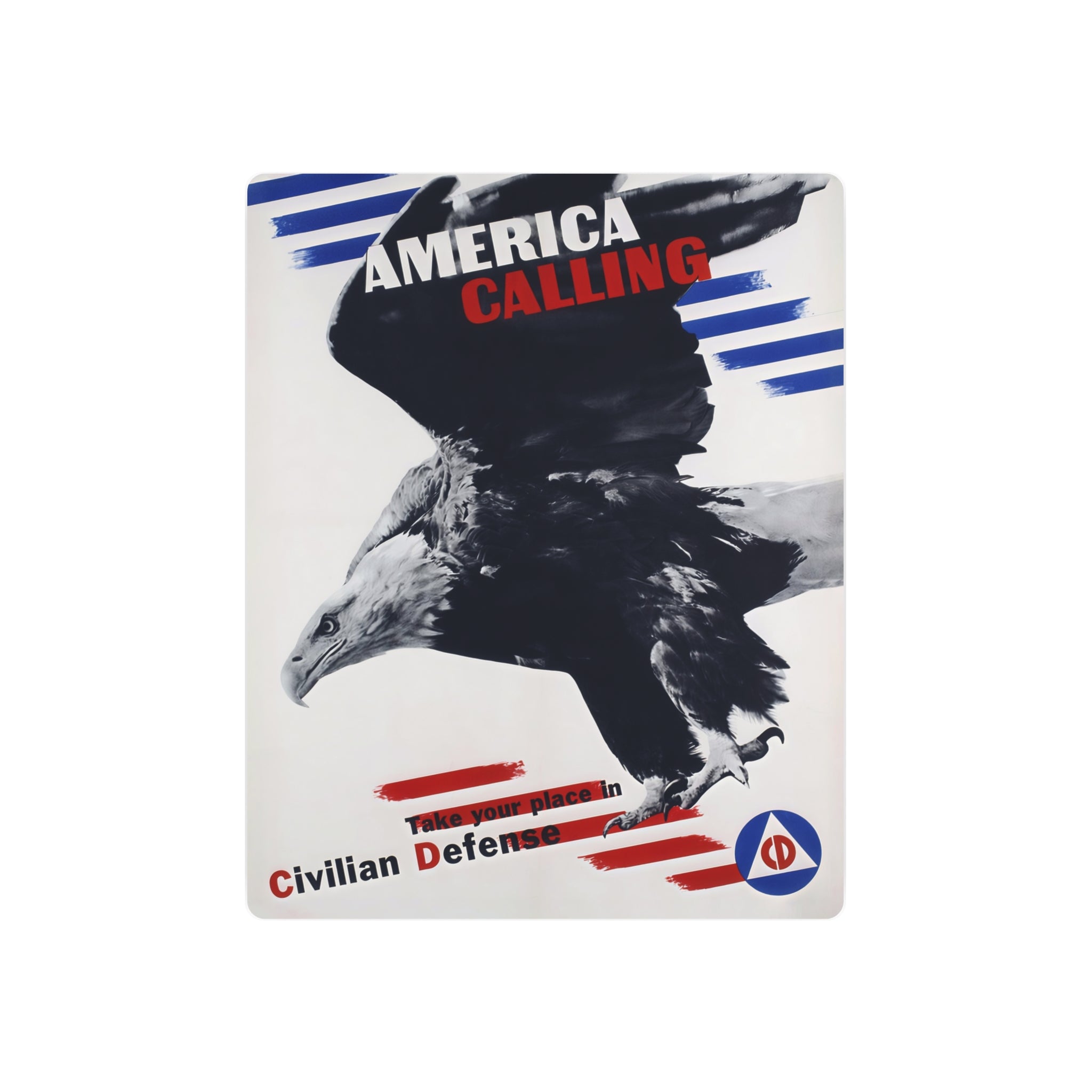 Metal Poster | WW2 "America Calling" Civilian Defense Poster