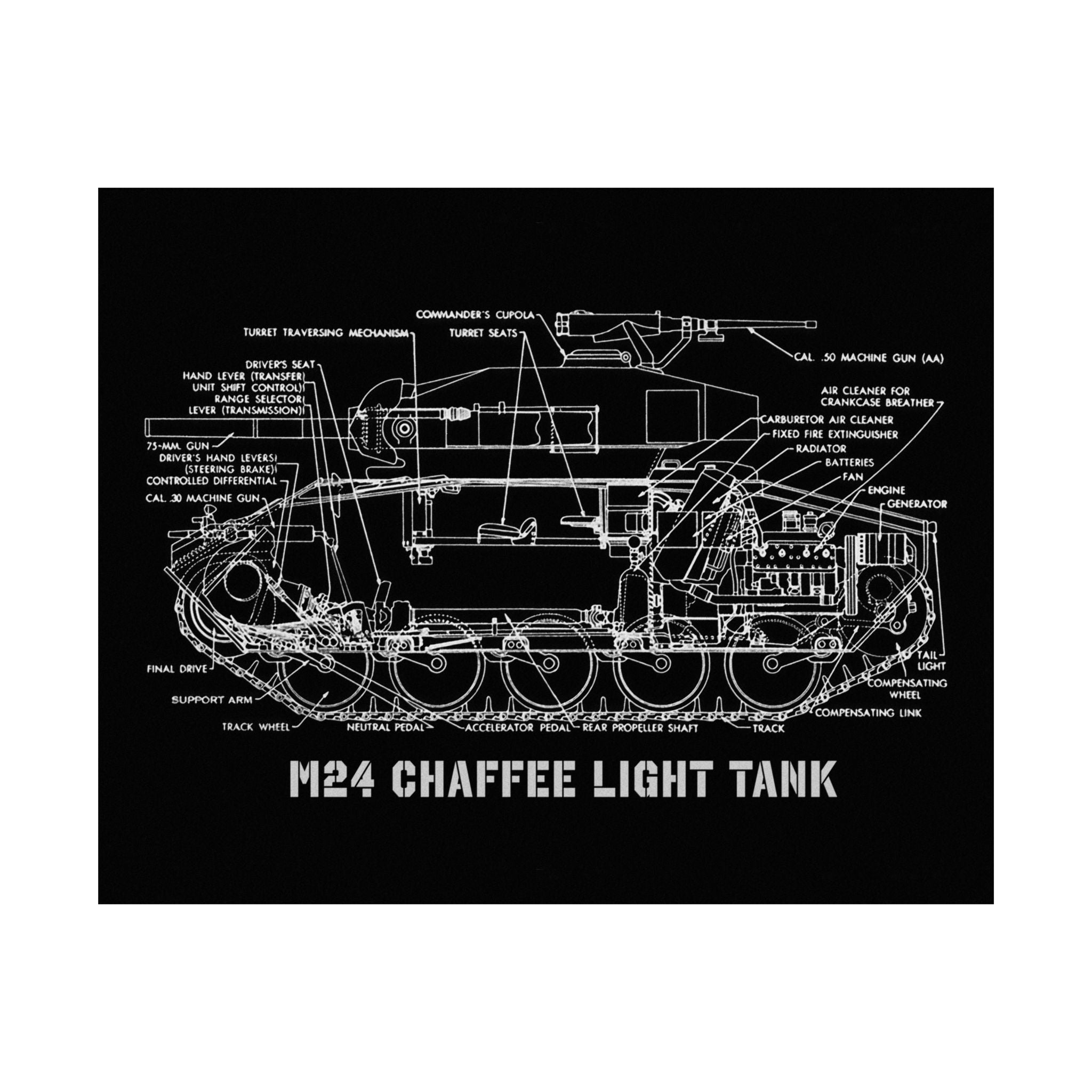 Matte Poster | M24 Chaffee Tank Cutaway