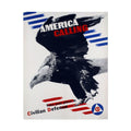 Vintage Glossy Poster | WW2 "America Calling" Civilian Defense Poster