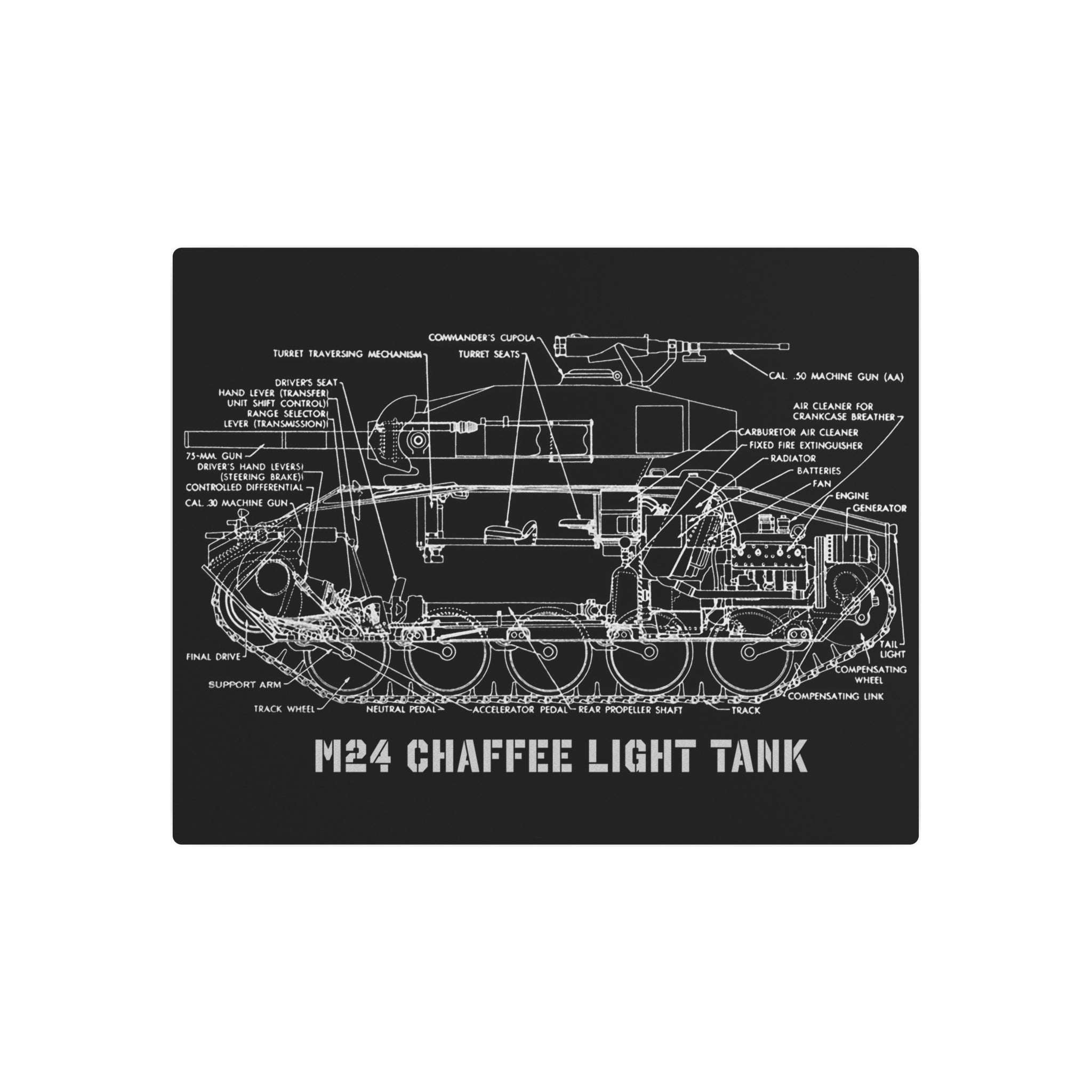 Metal Poster | M24 Chaffee Tank Cutaway