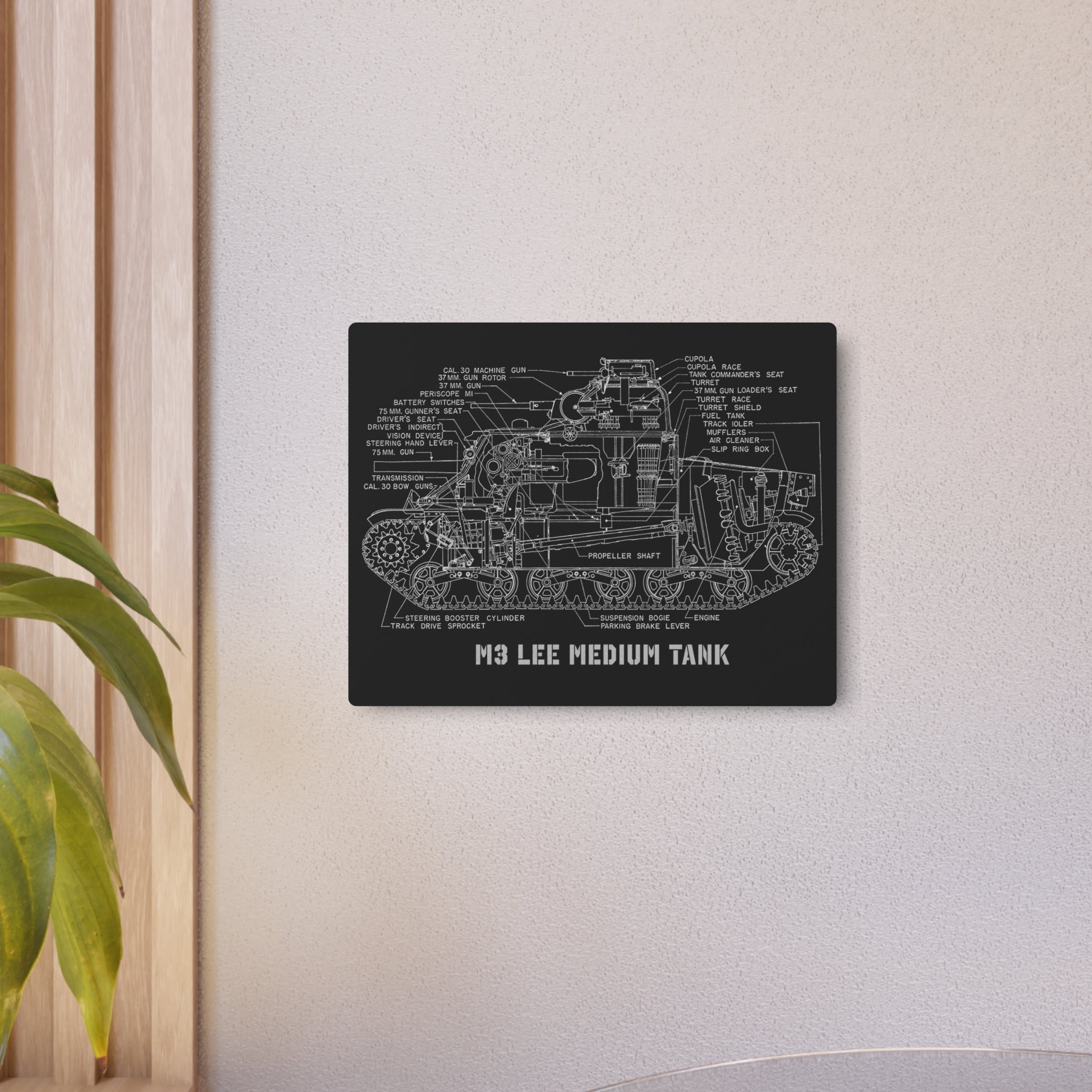 Metal Poster | M3 Lee Tank Cutaway