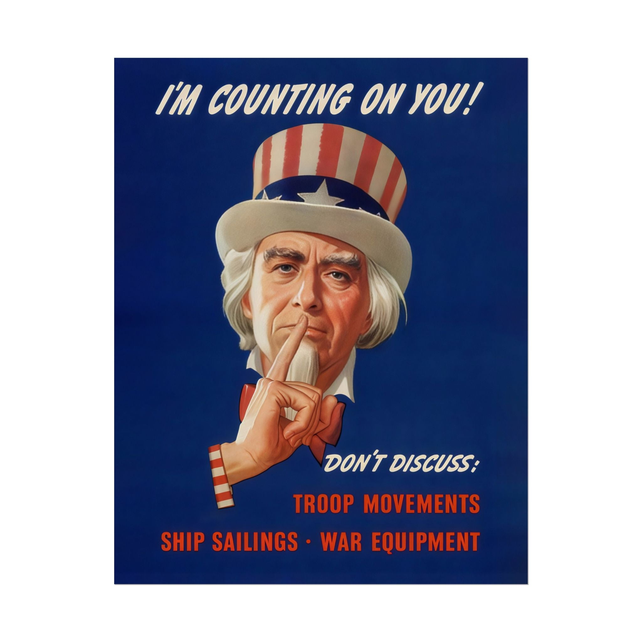 Vintage Glossy Poster | WW2 "Uncle Sam" Propaganda Poster