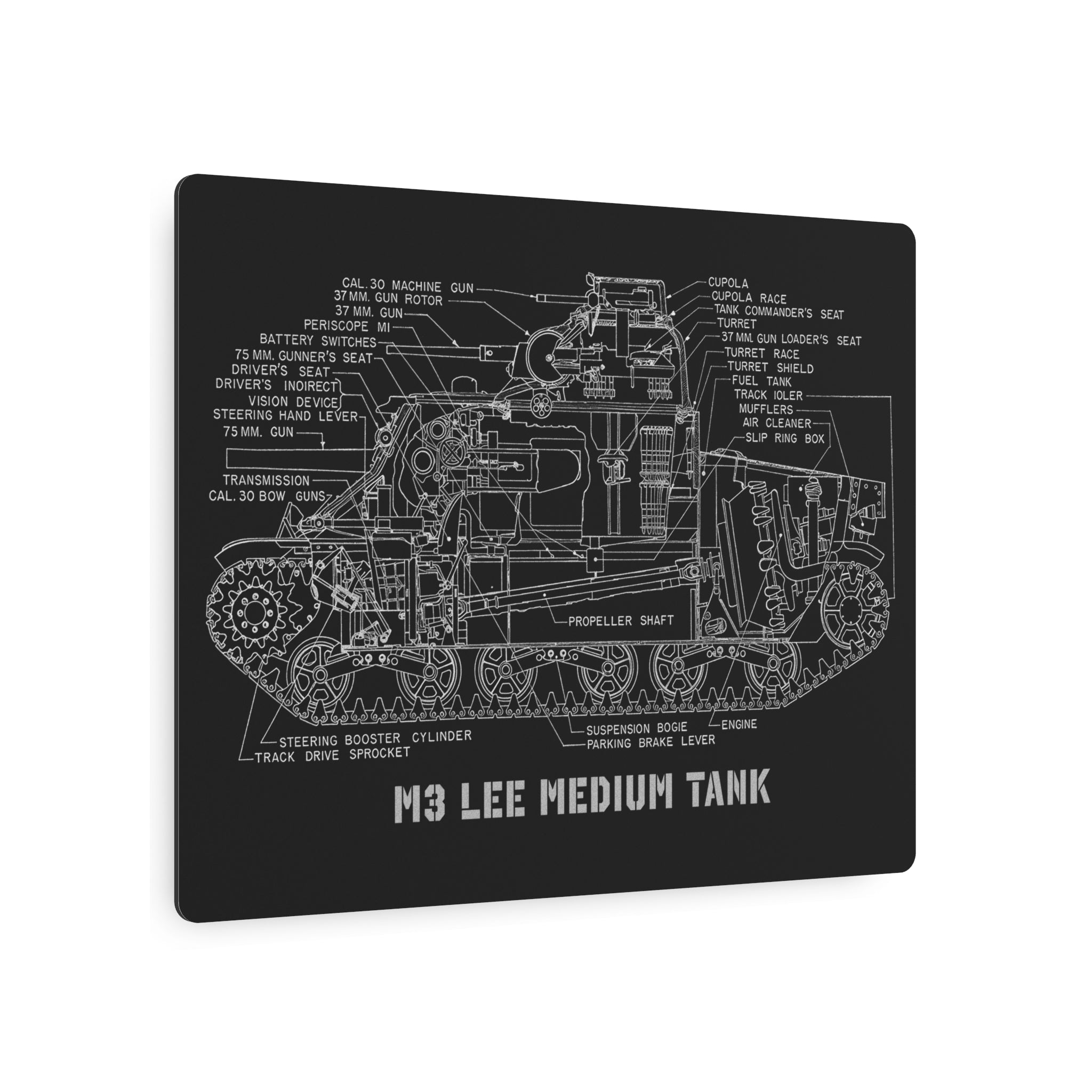 Metal Poster | M3 Lee Tank Cutaway