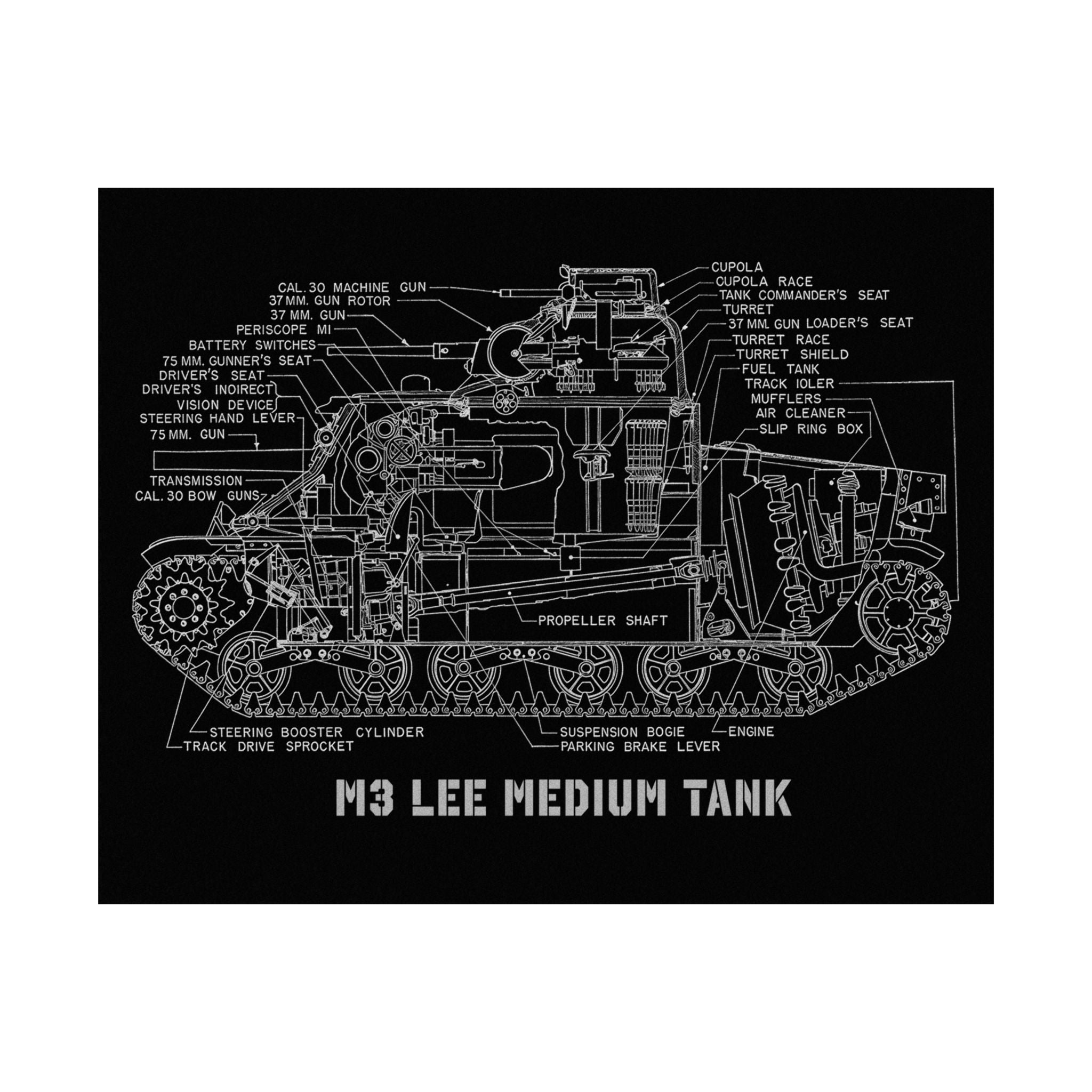 Matte Poster | M3 Lee Tank Cutaway