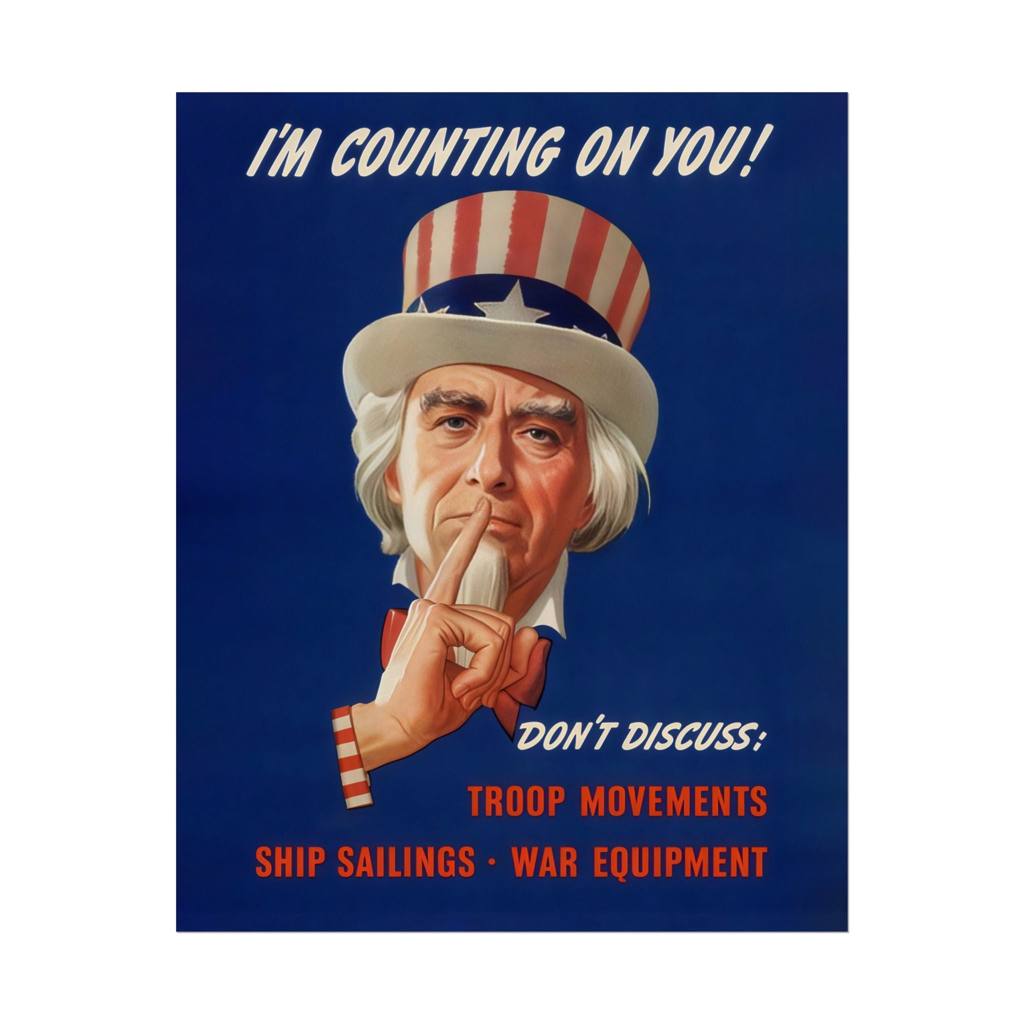 Vintage Glossy Poster | WW2 "Uncle Sam" Propaganda Poster