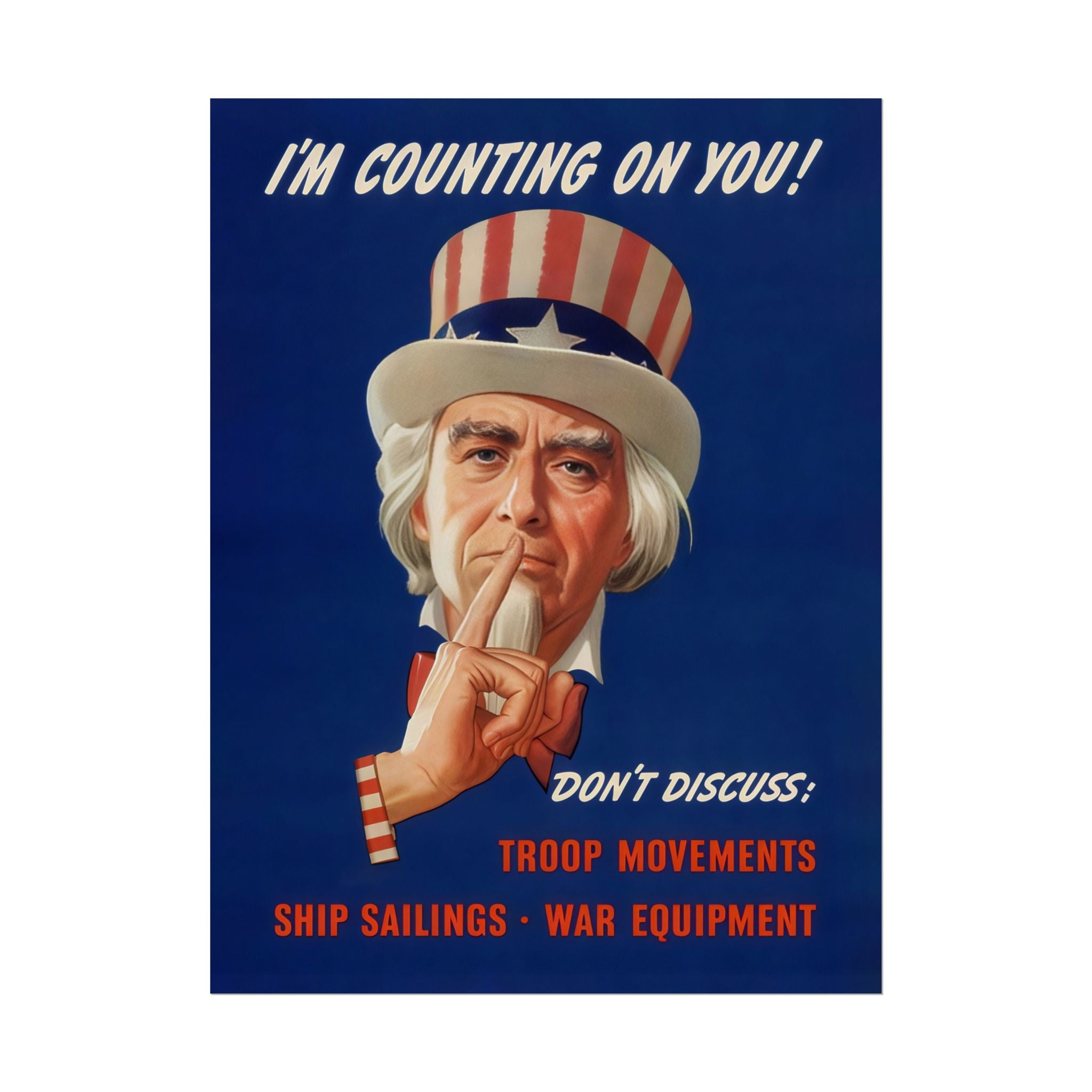 Vintage Glossy Poster | WW2 "Uncle Sam" Propaganda Poster
