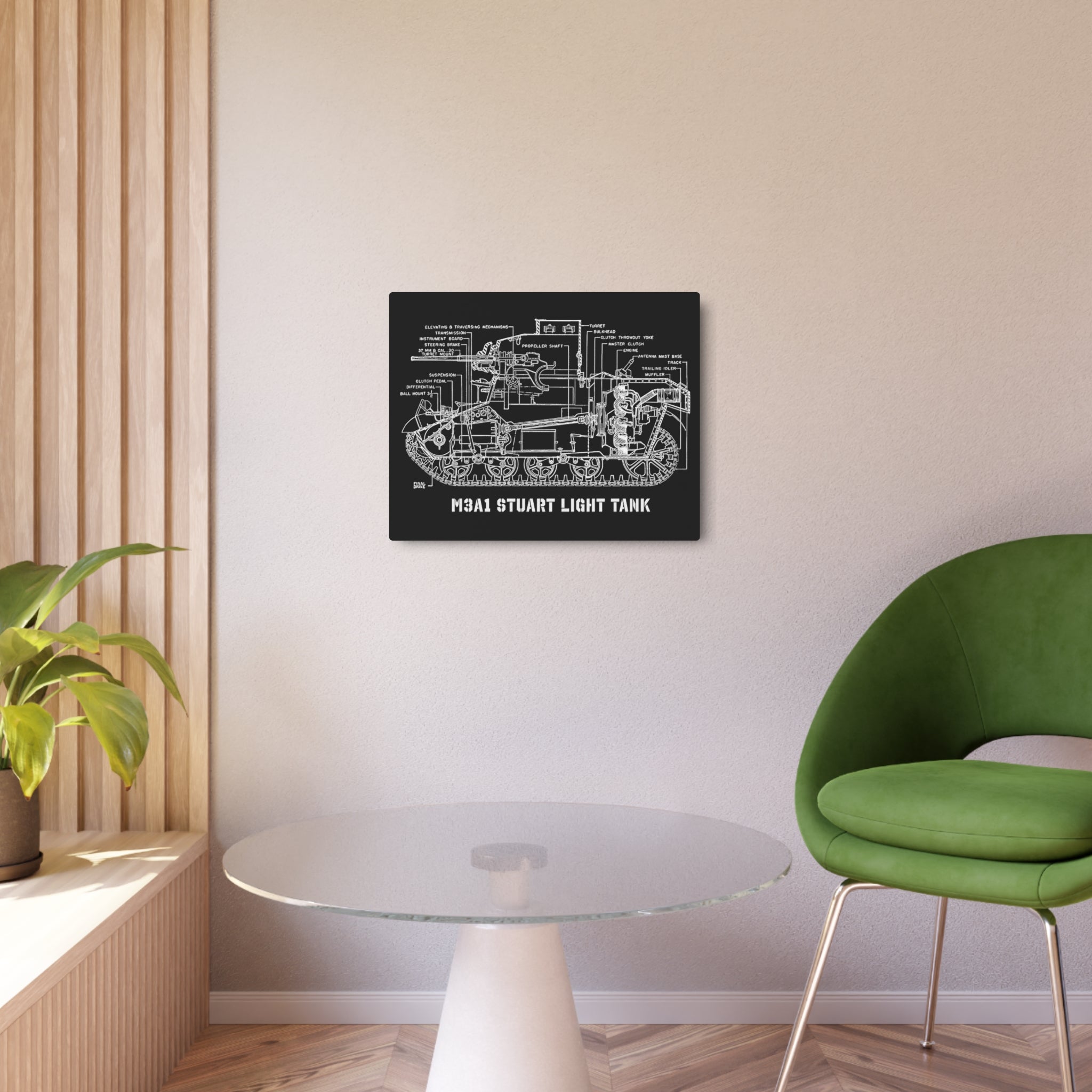 Metal Poster | M3A1 Stuart Tank Cutaway