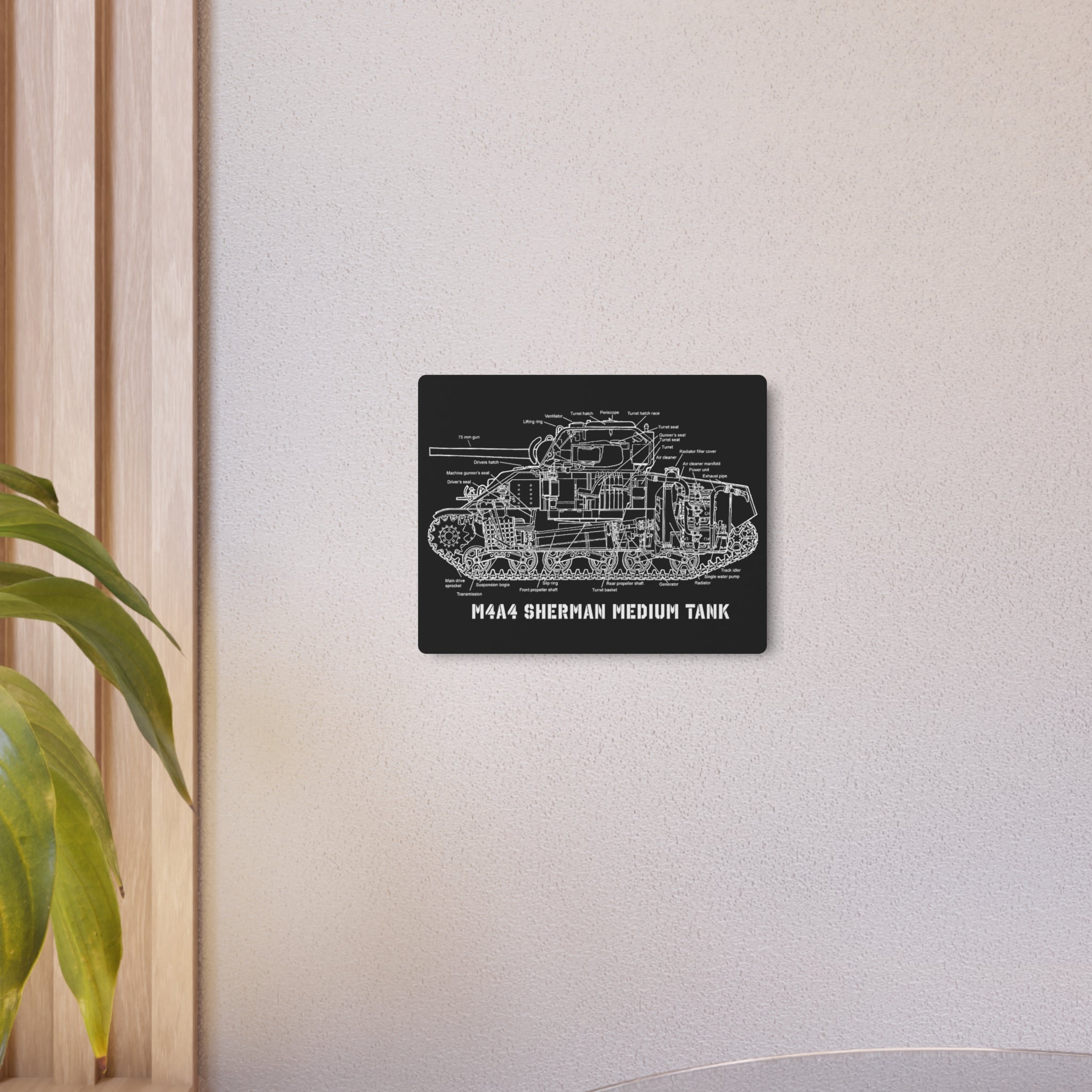 Metal Poster | M4A4 Sherman Tank Cutaway