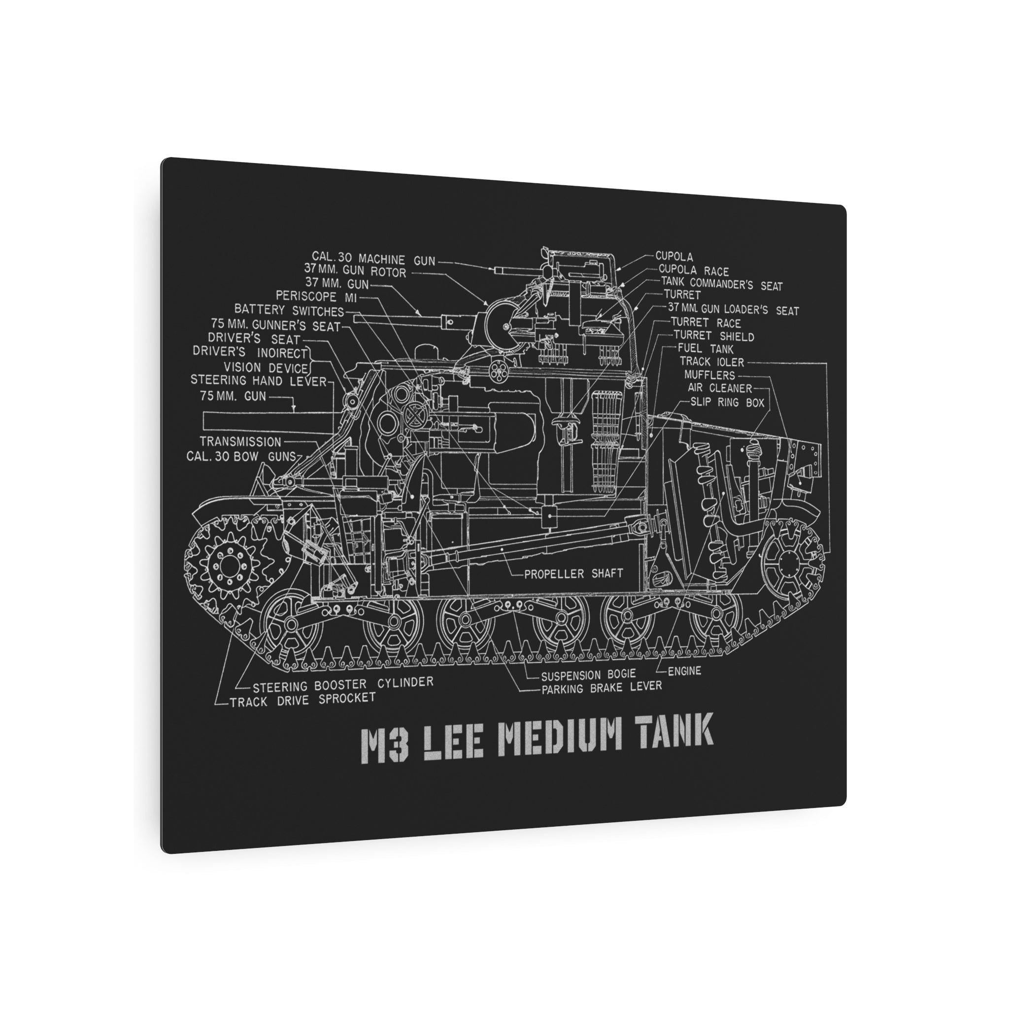 Metal Poster | M3 Lee Tank Cutaway