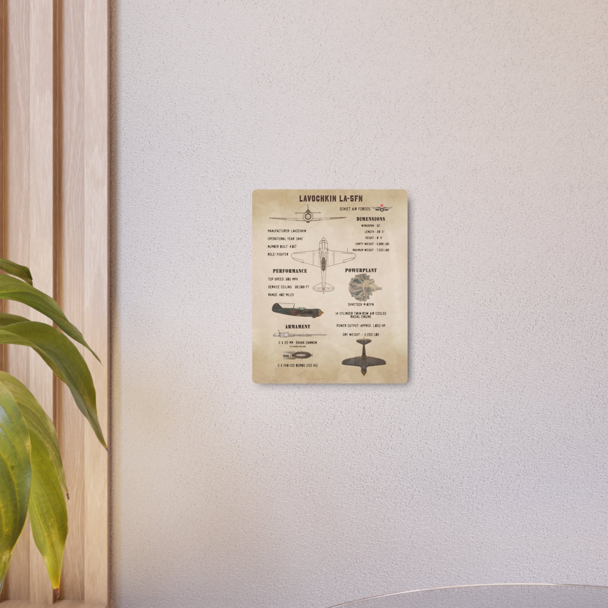 Metal Poster | Lavochkin La-5FN Specs