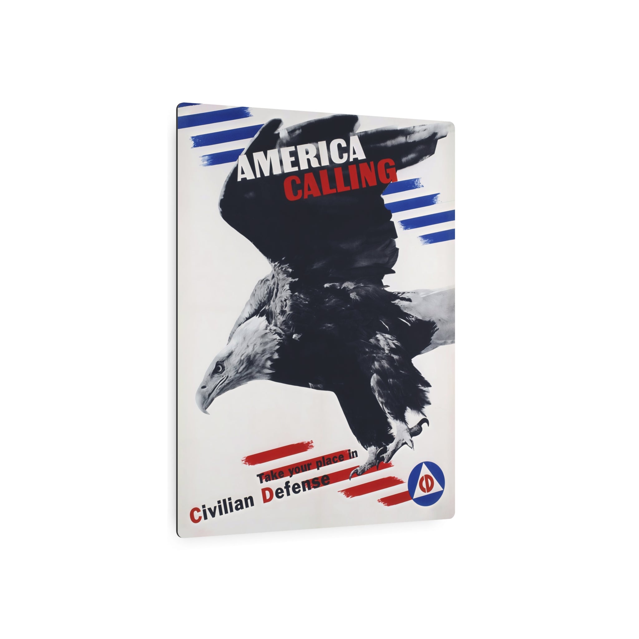 Metal Poster | WW2 "America Calling" Civilian Defense Poster