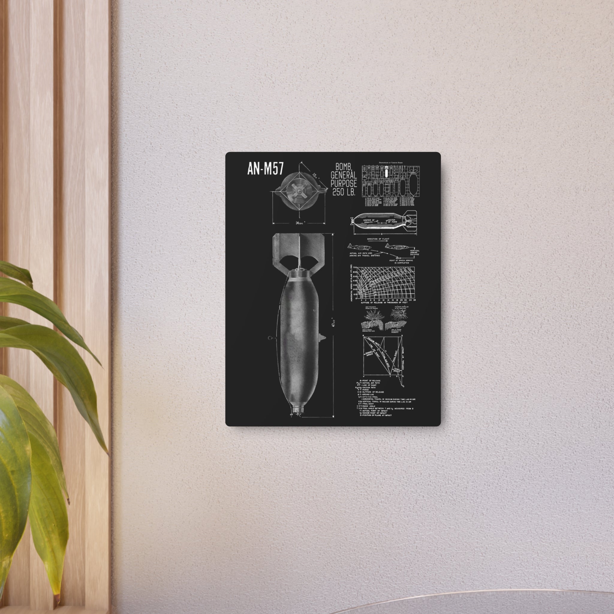 Metal Poster | An-M57 250 lb General Purpose Bomb