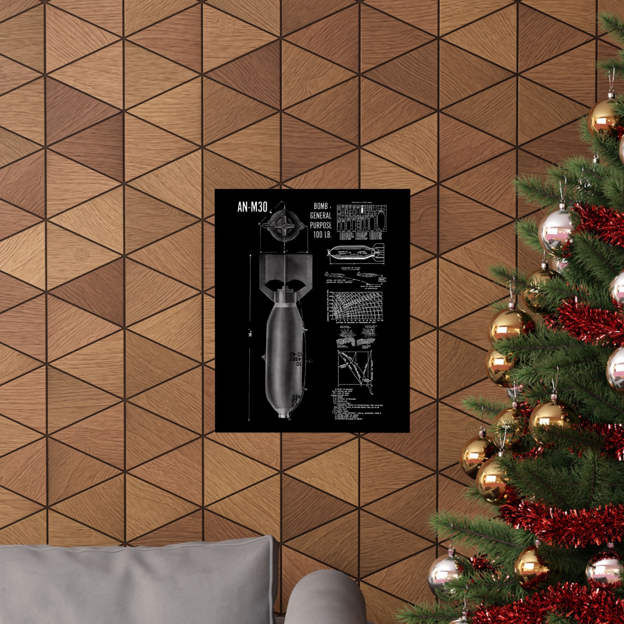 Matte Poster | An-M30 100 lb General Purpose Bomb