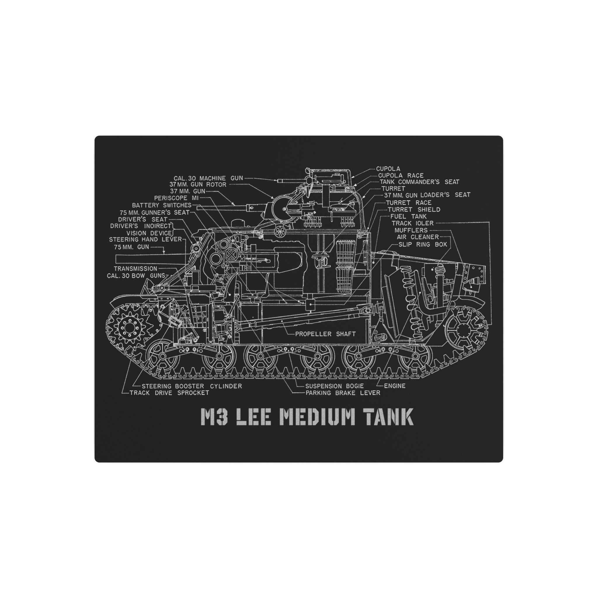 Metal Poster | M3 Lee Tank Cutaway