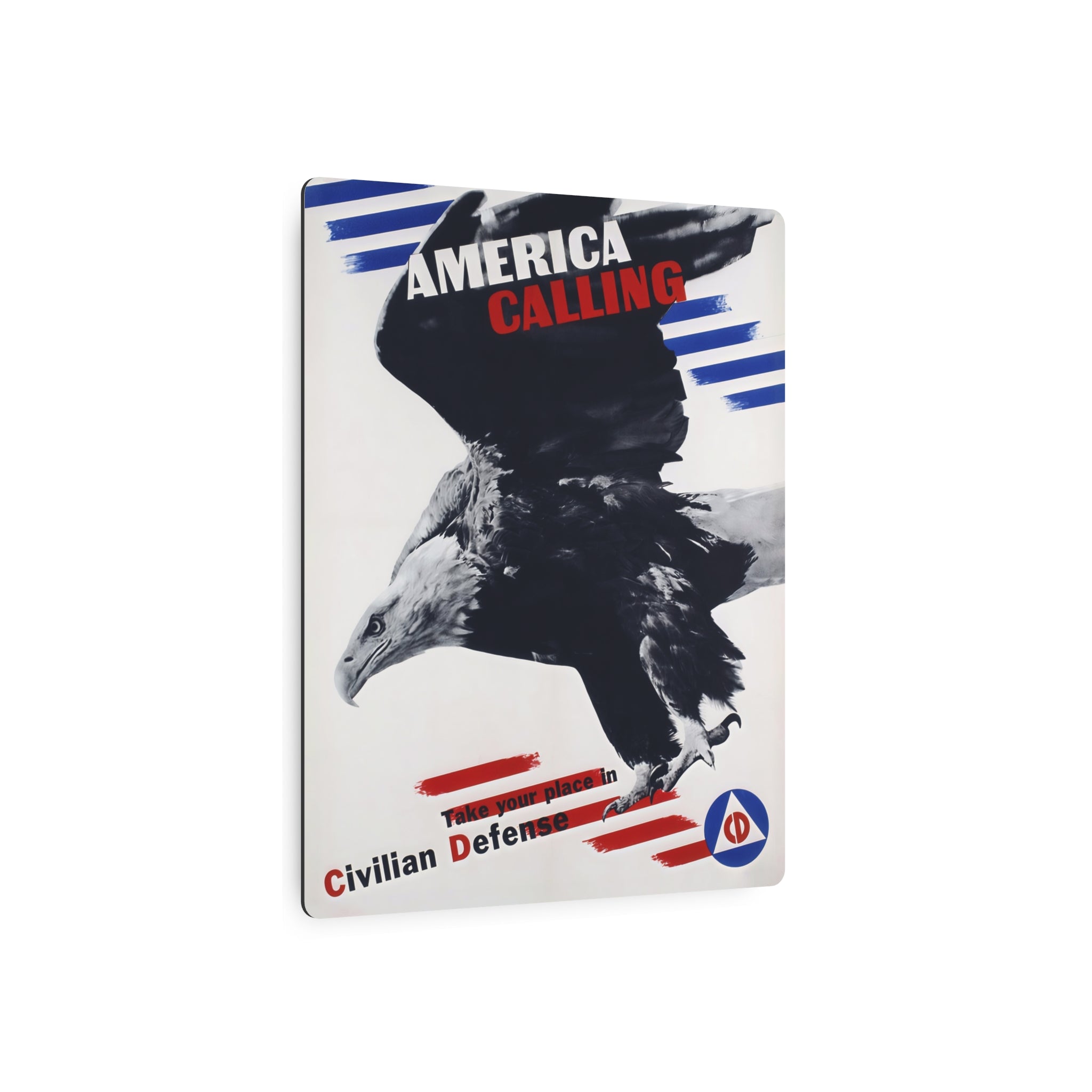 Metal Poster | WW2 "America Calling" Civilian Defense Poster