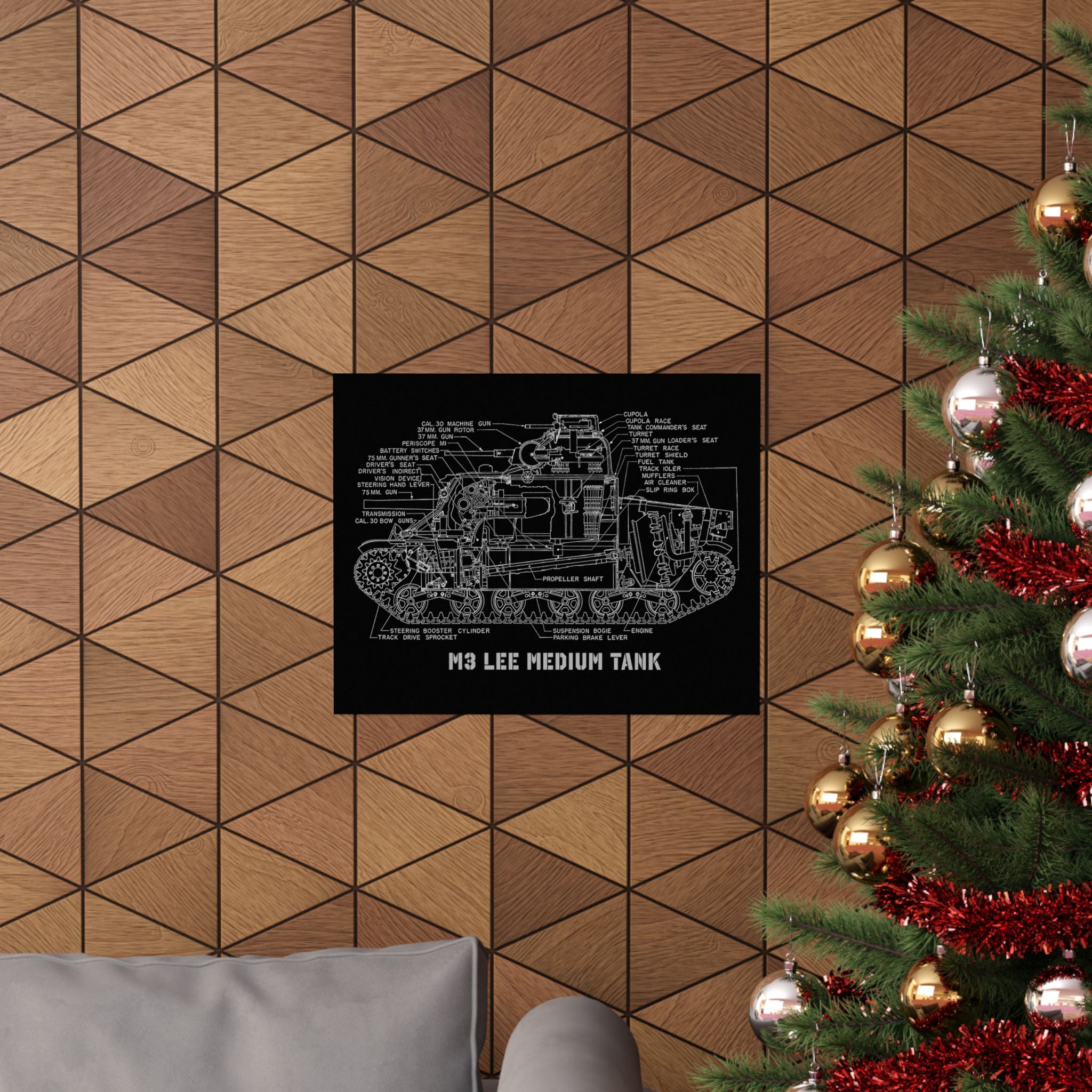 Matte Poster | M3 Lee Tank Cutaway