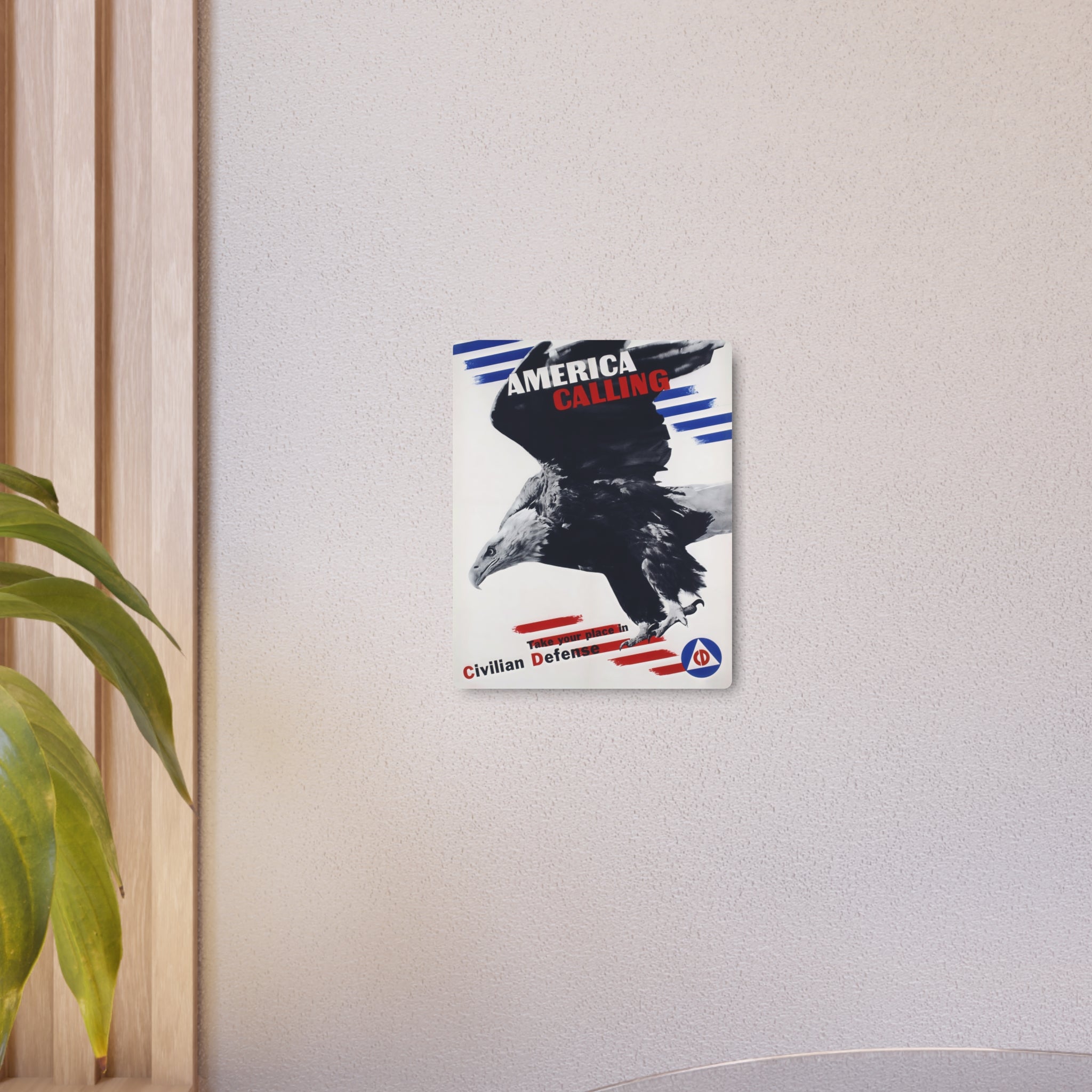 Metal Poster | WW2 "America Calling" Civilian Defense Poster