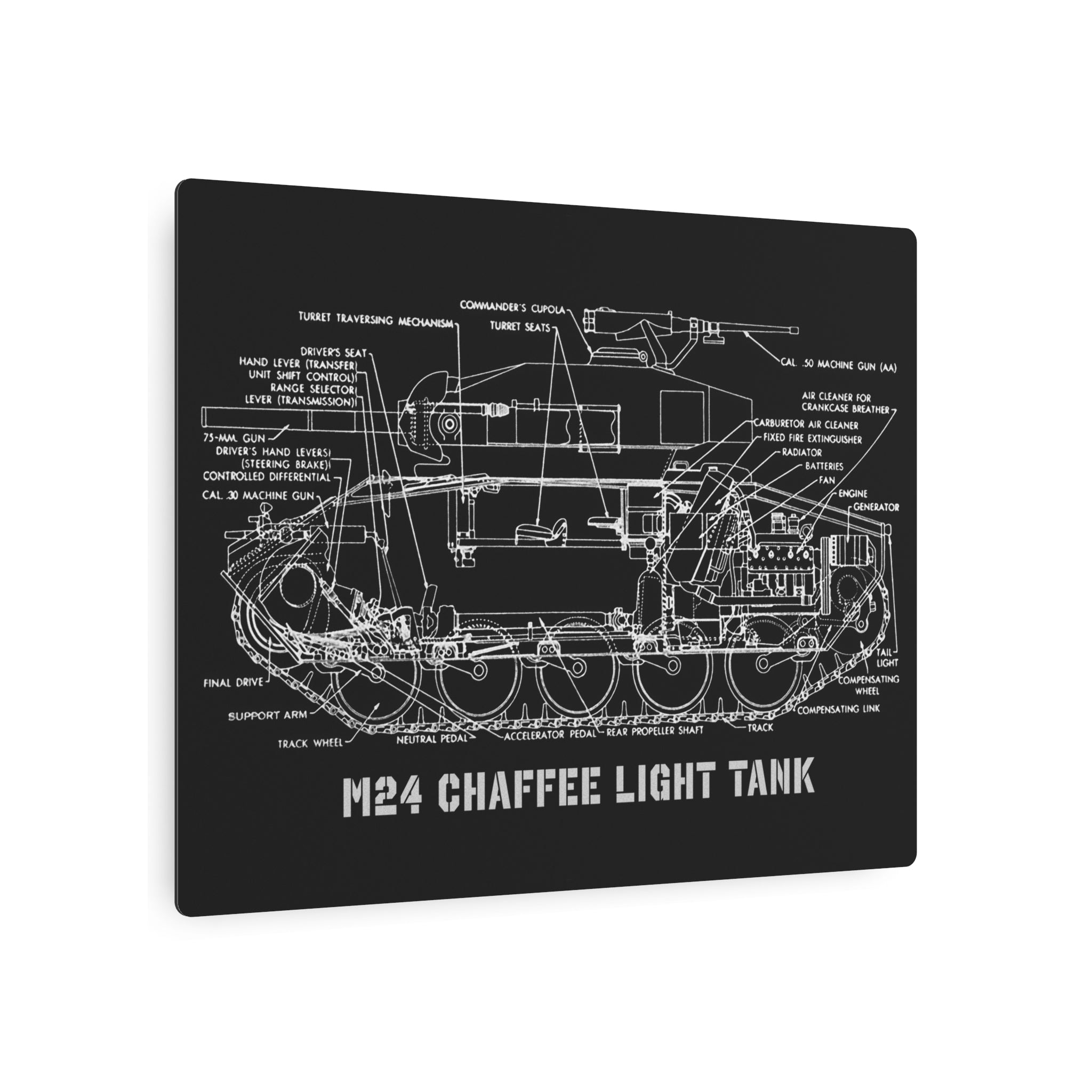 Metal Poster | M24 Chaffee Tank Cutaway