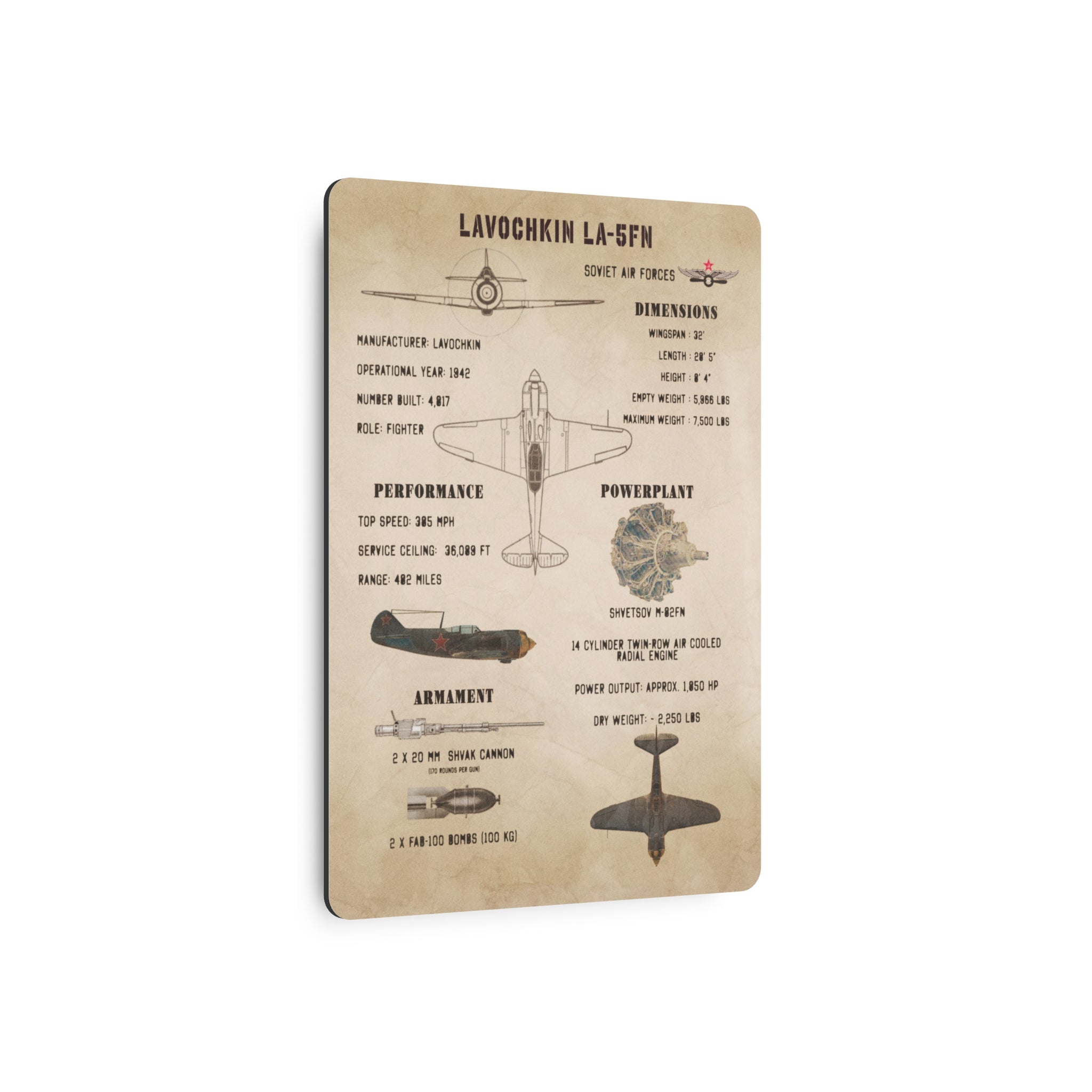 Metal Poster | Lavochkin La-5FN Specs