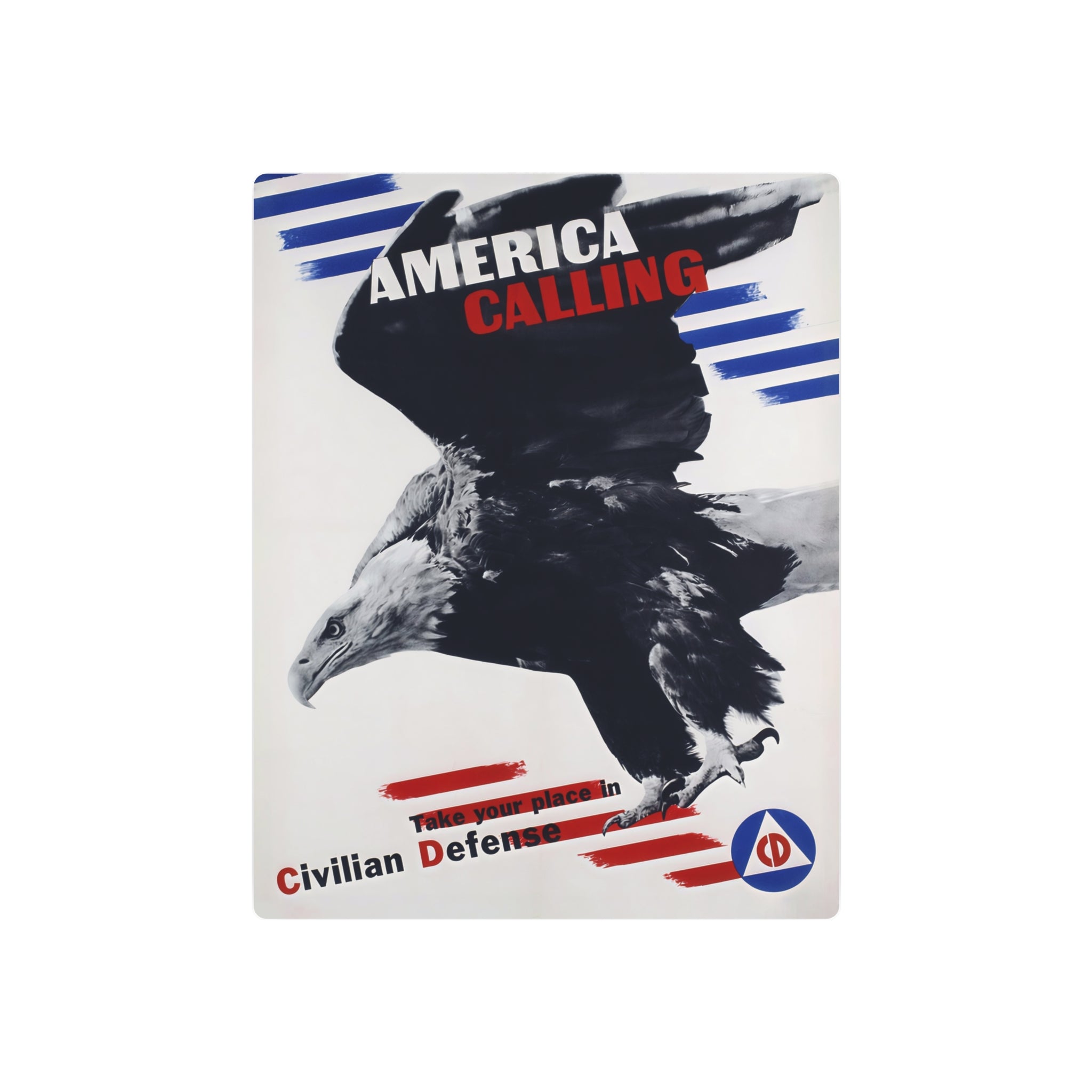 Metal Poster | WW2 "America Calling" Civilian Defense Poster