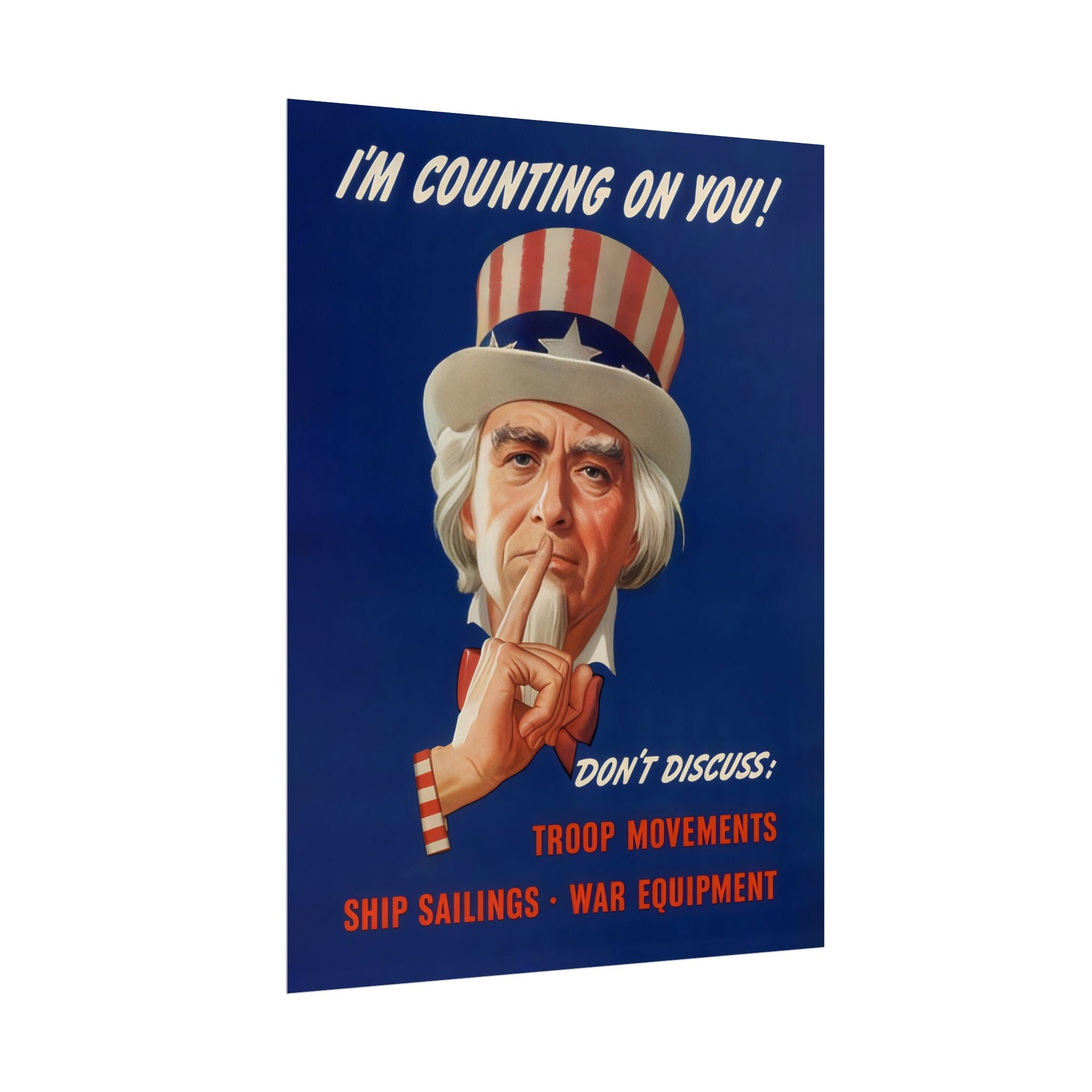 Vintage Glossy Poster | WW2 "Uncle Sam" Propaganda Poster