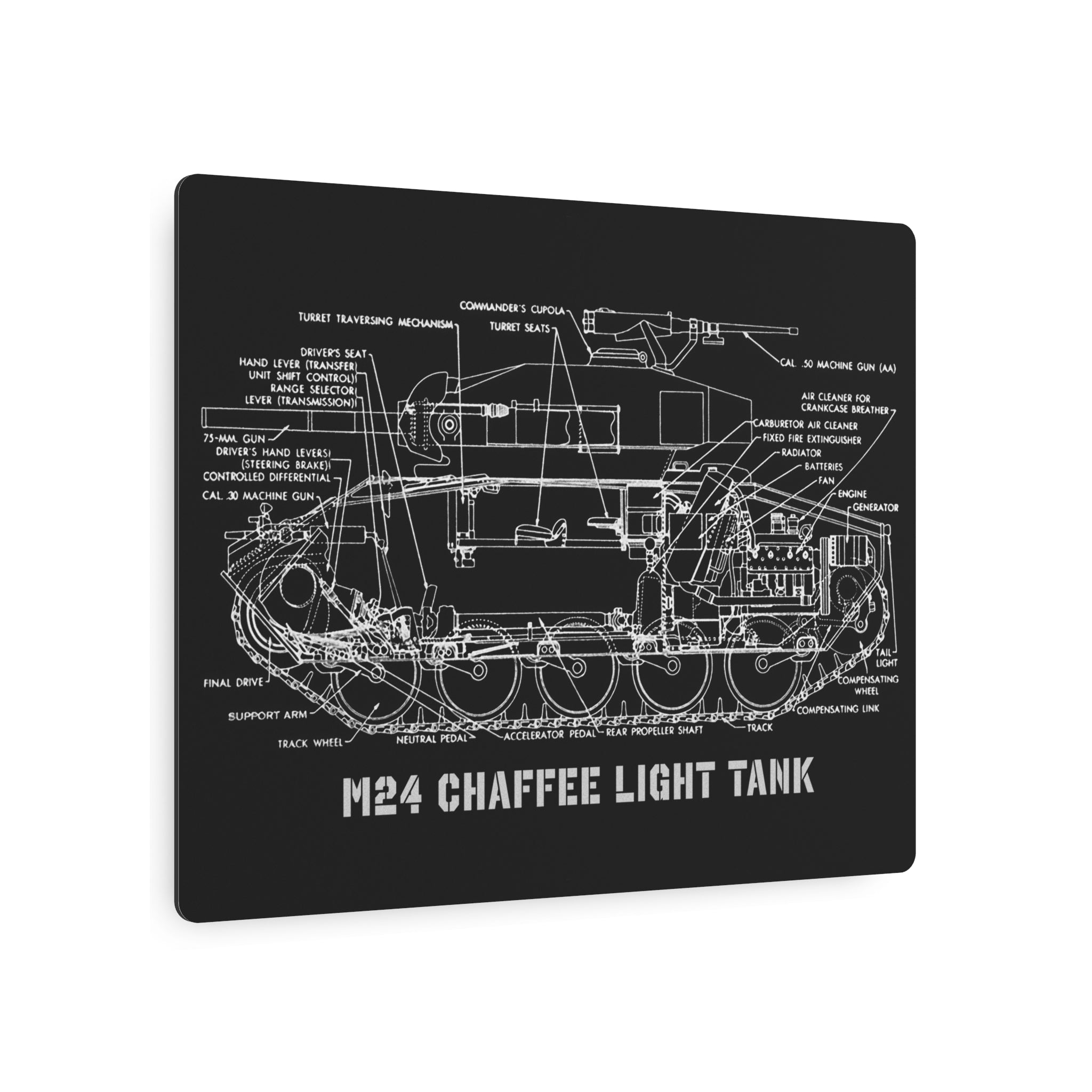 Metal Poster | M24 Chaffee Tank Cutaway