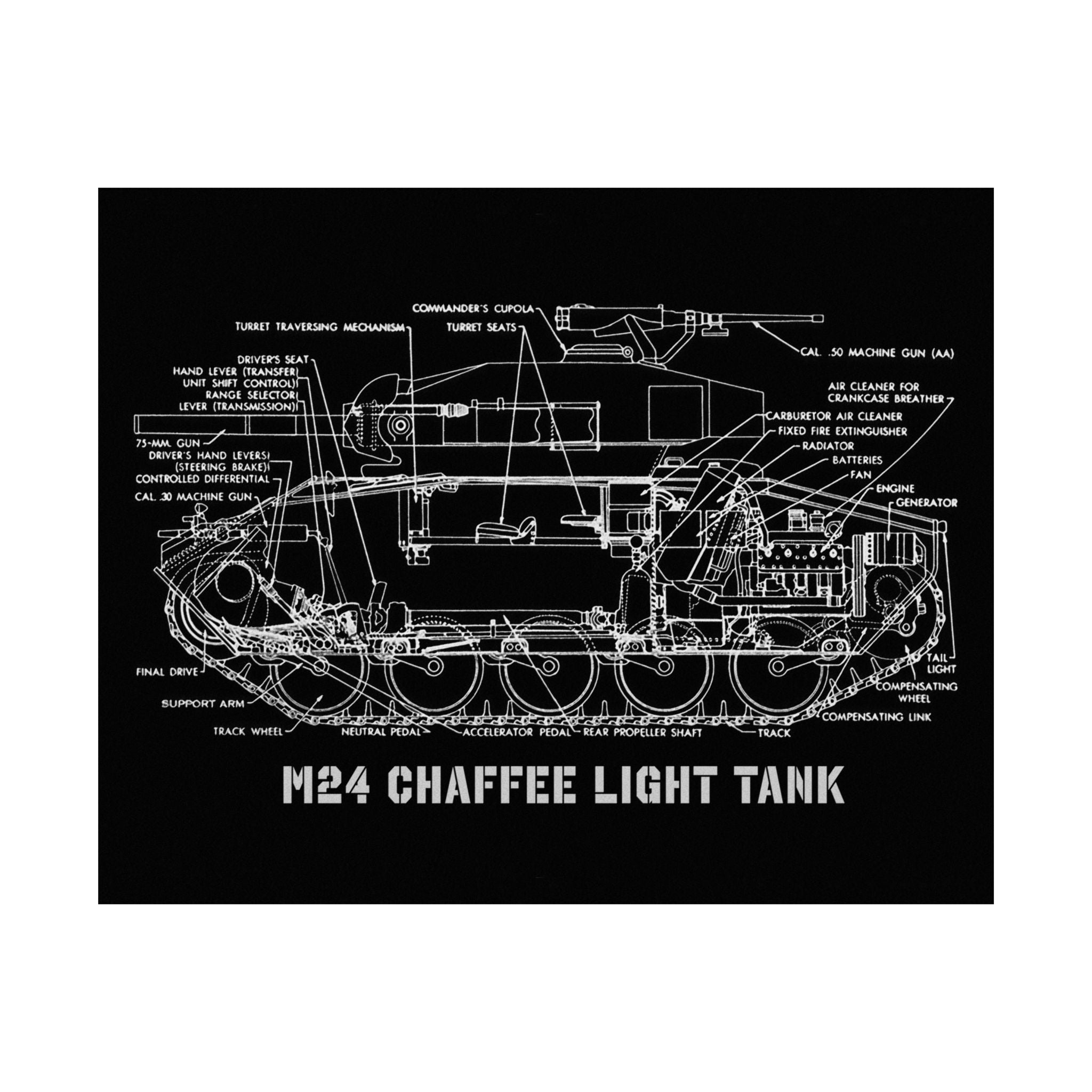 Matte Poster | M24 Chaffee Tank Cutaway