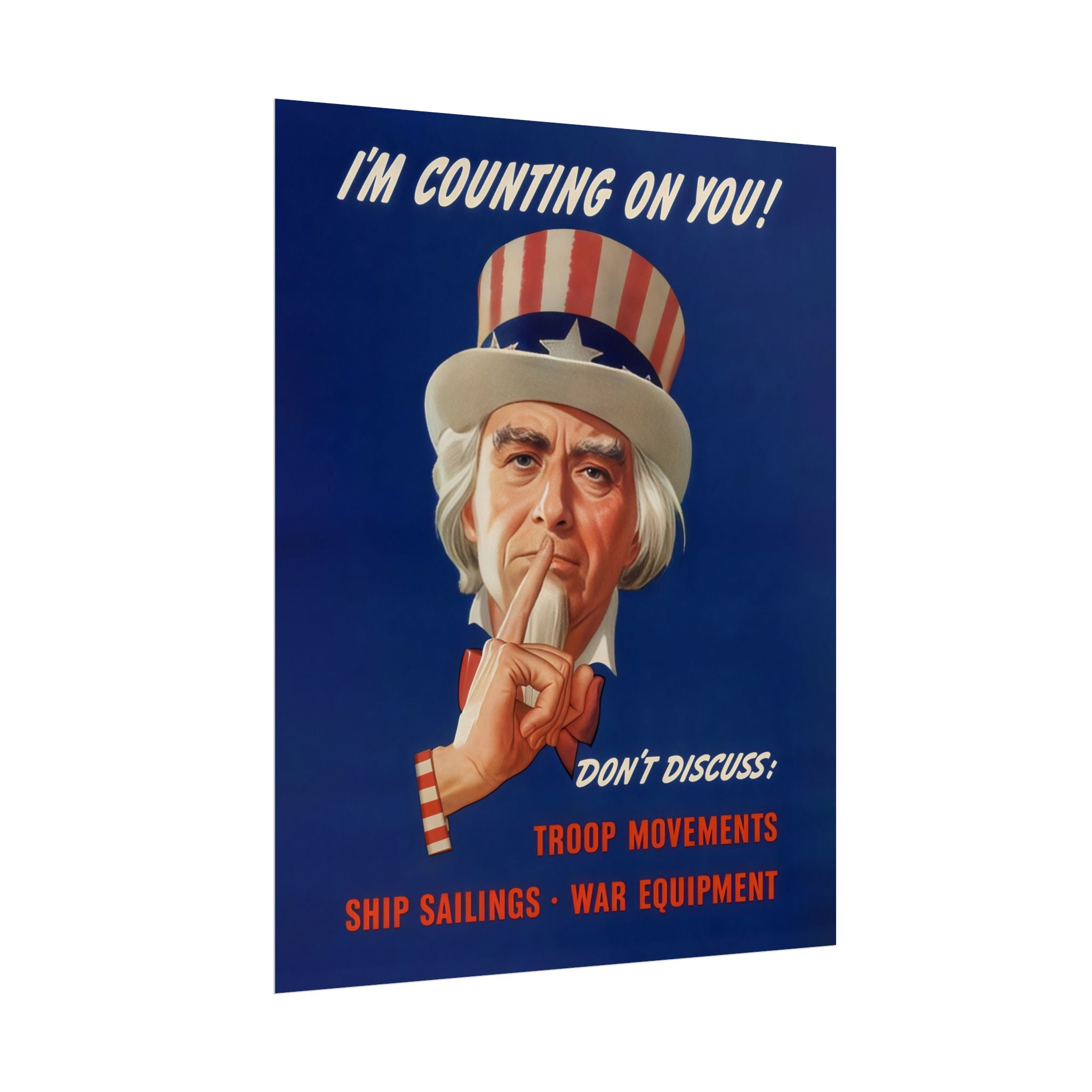 Vintage Glossy Poster | WW2 "Uncle Sam" Propaganda Poster