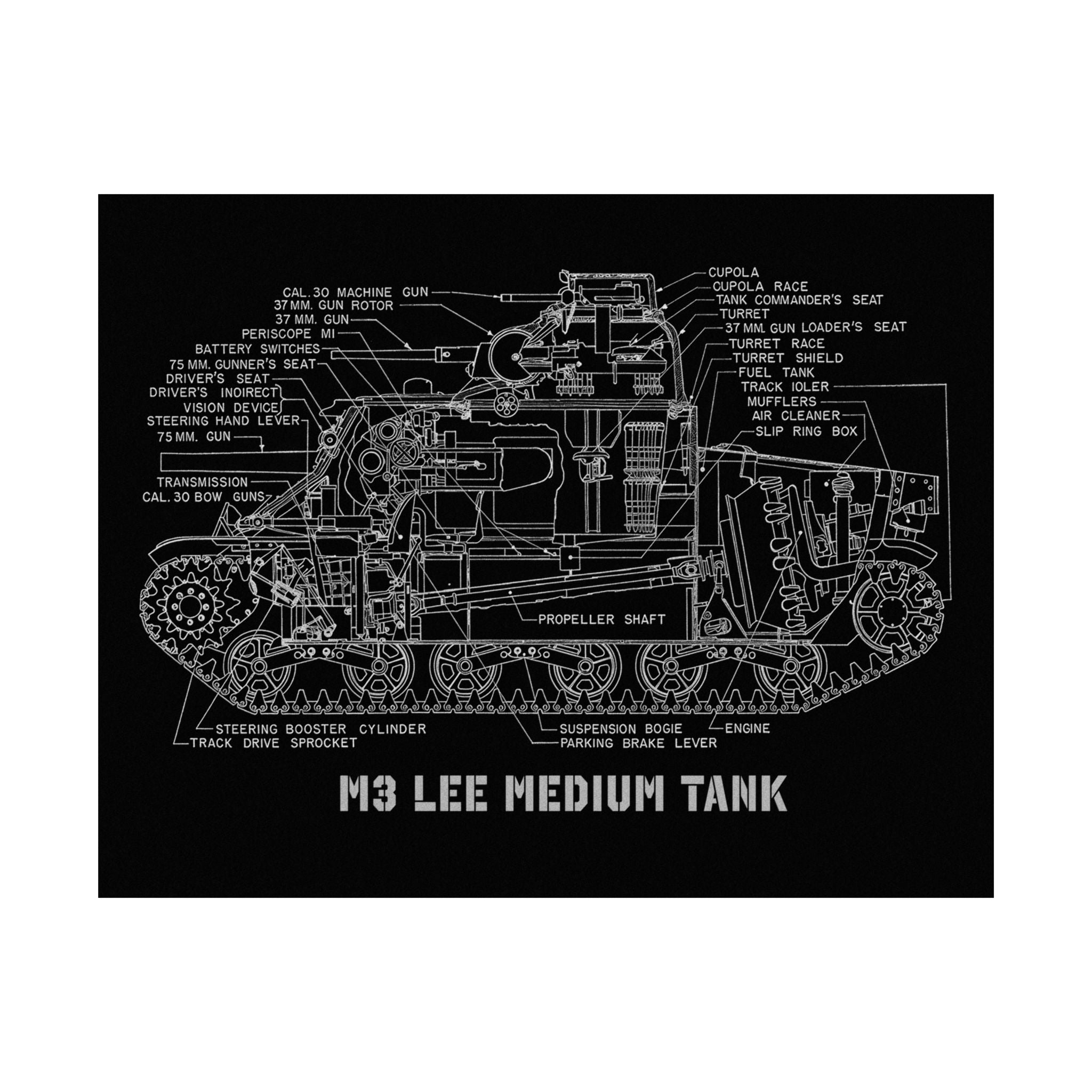 Matte Poster | M3 Lee Tank Cutaway