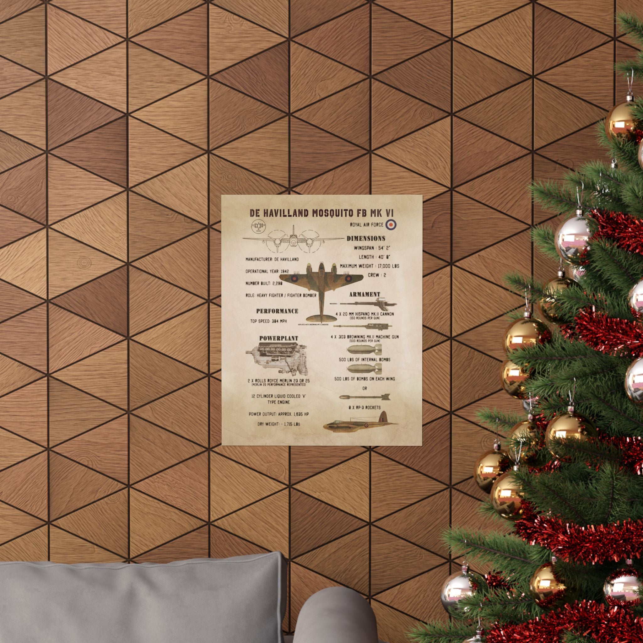 Matte Poster | Mosquito FB Mk VI Specs