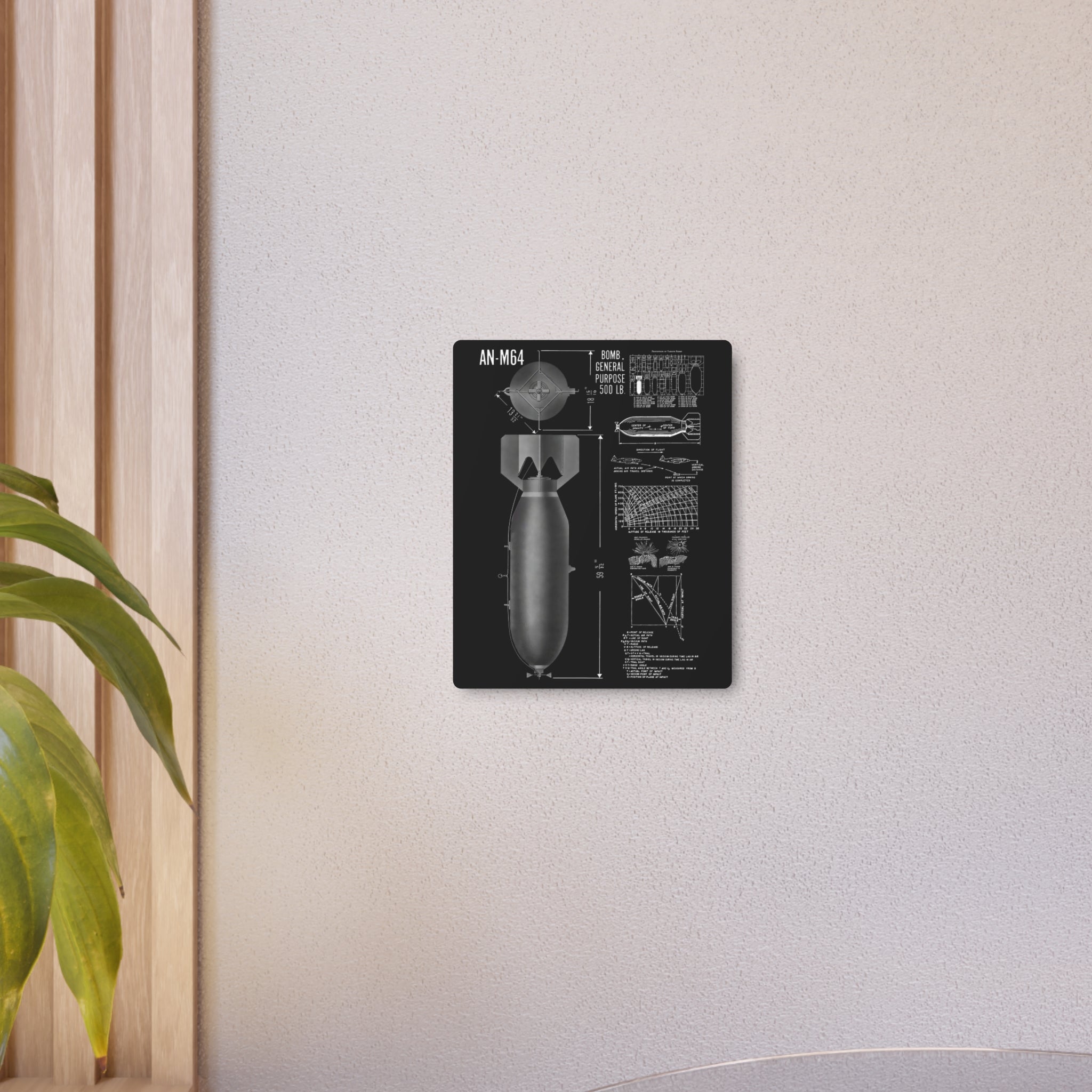 Metal Poster | An-M64 500 lb General Purpose Bomb