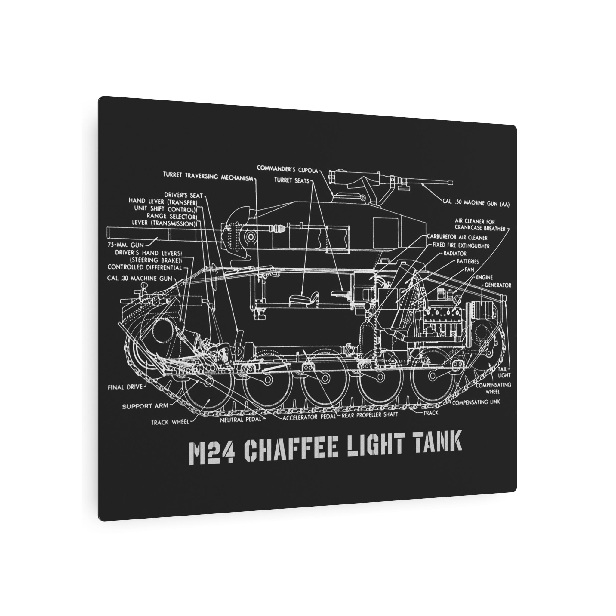 Metal Poster | M24 Chaffee Tank Cutaway