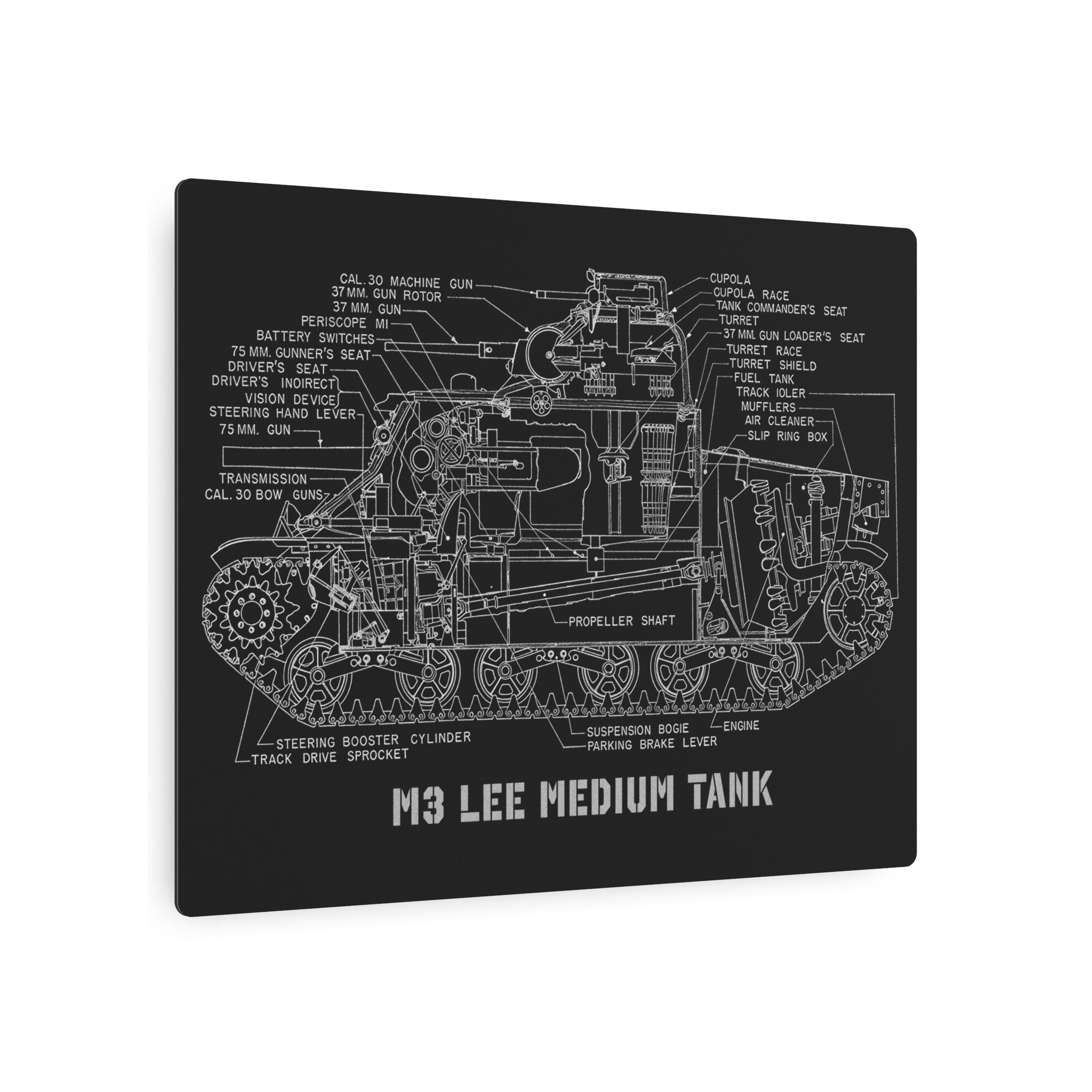 Metal Poster | M3 Lee Tank Cutaway