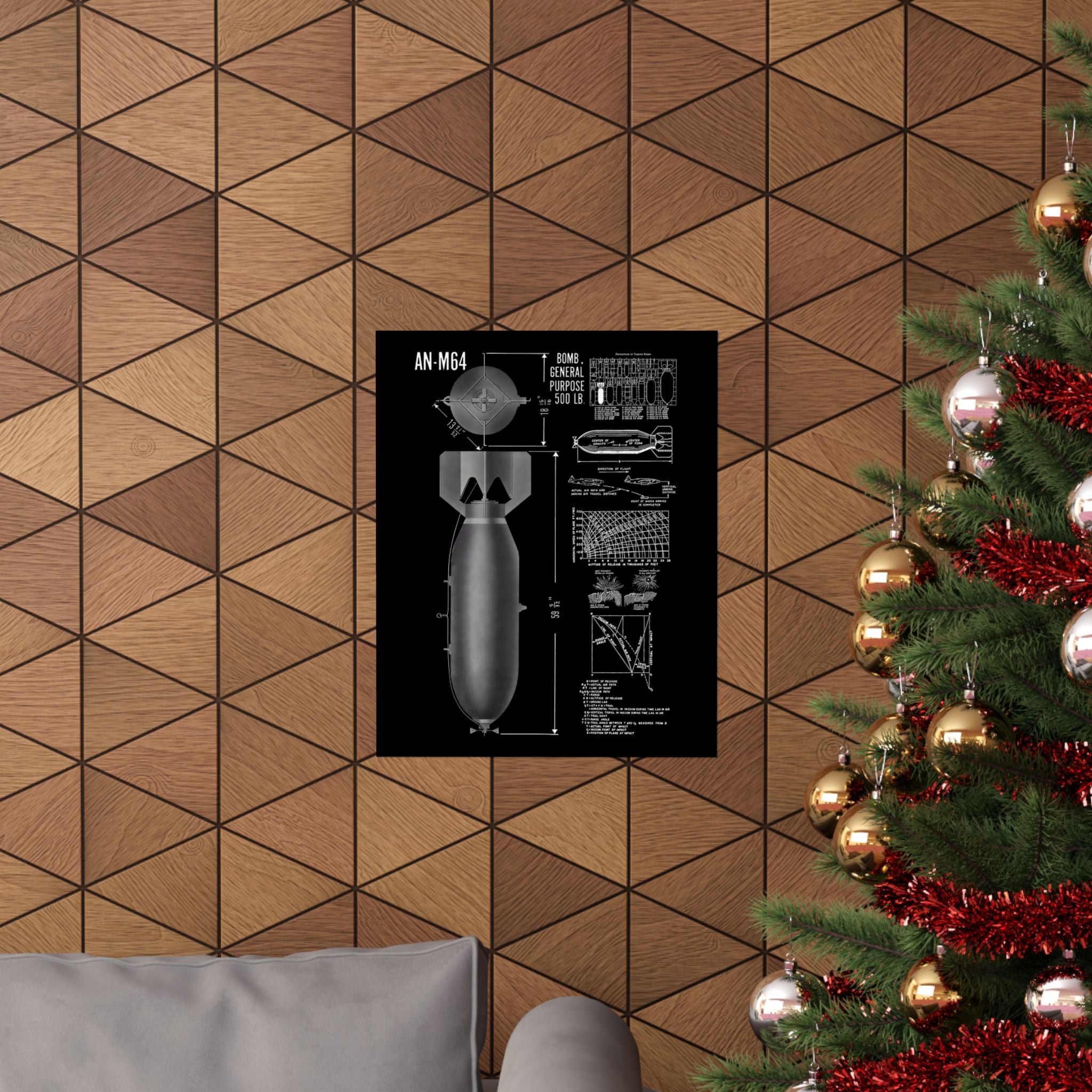 Matte Poster | An-M64 500 lb General Purpose Bomb
